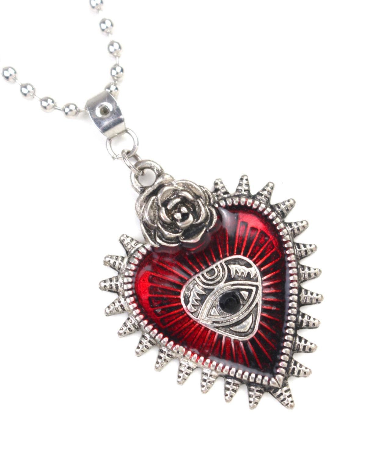Japanese Brand 2000S JAPANESE MADE SACRED HEART “ALL-SEEING EYE” NECKLACE Size ONE SIZE - 3 Thumbnail