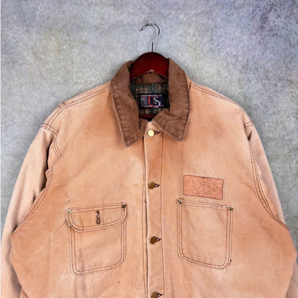 Vintage VTG 90s Flannel Lined Work Jacket Mens Sz XL Tan Size US XL / EU 56 / 4 - 4 Thumbnail