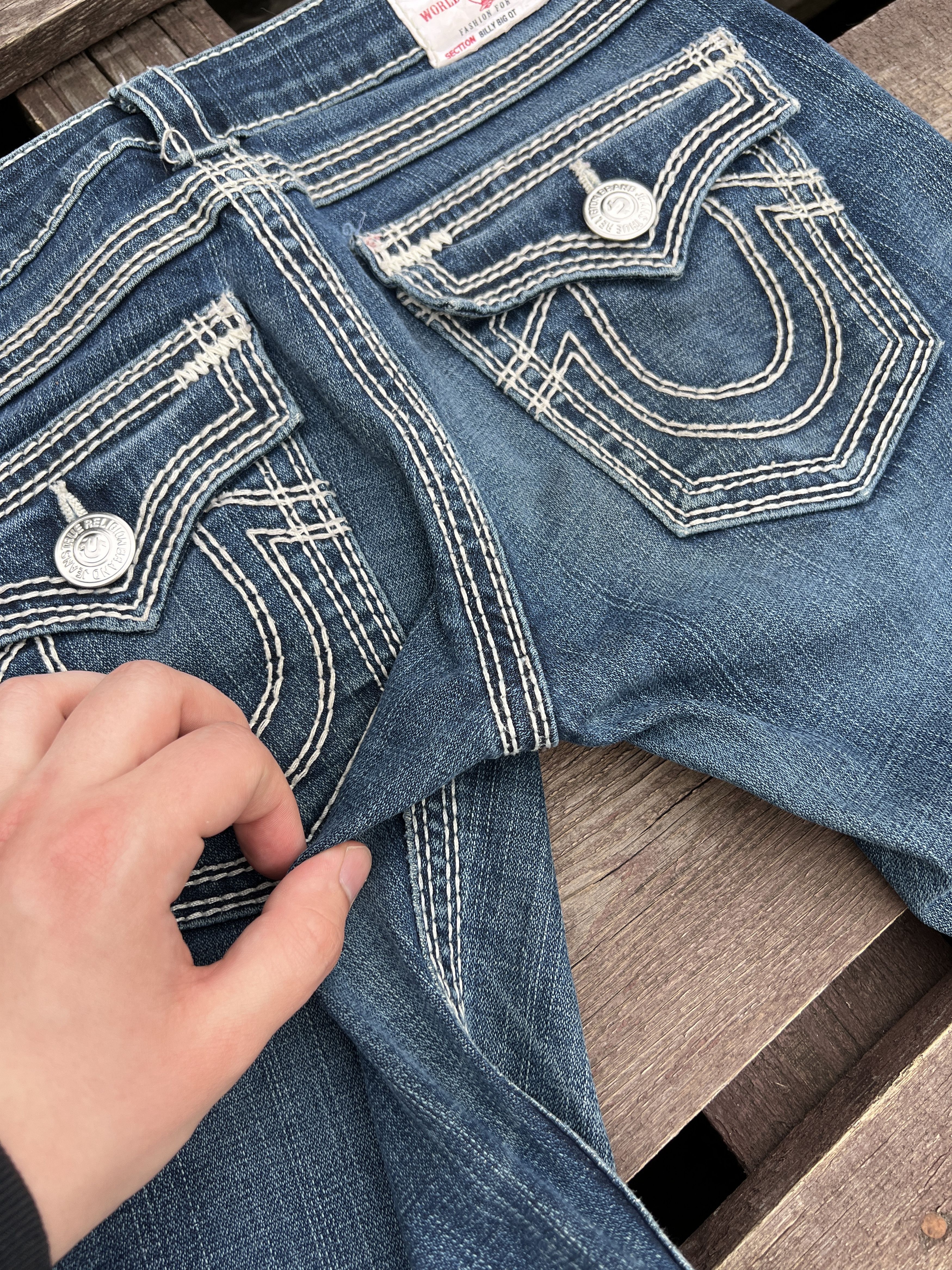 True Religion × Vintage True Religion Y2K Vintage Billy Big QT Denim Jeans Size 27" / US 4 / IT 40 - 5 Thumbnail