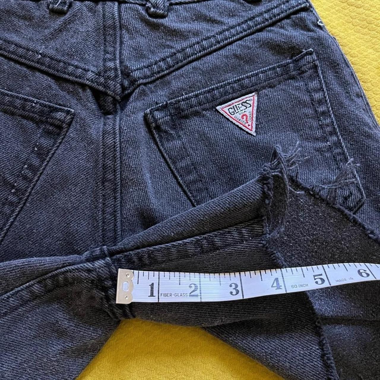 Guess GUESS by MARCIANO • VINTAGE USA MADE BLACK HIGH WAIST SHORTS Size 22" - 6 Thumbnail