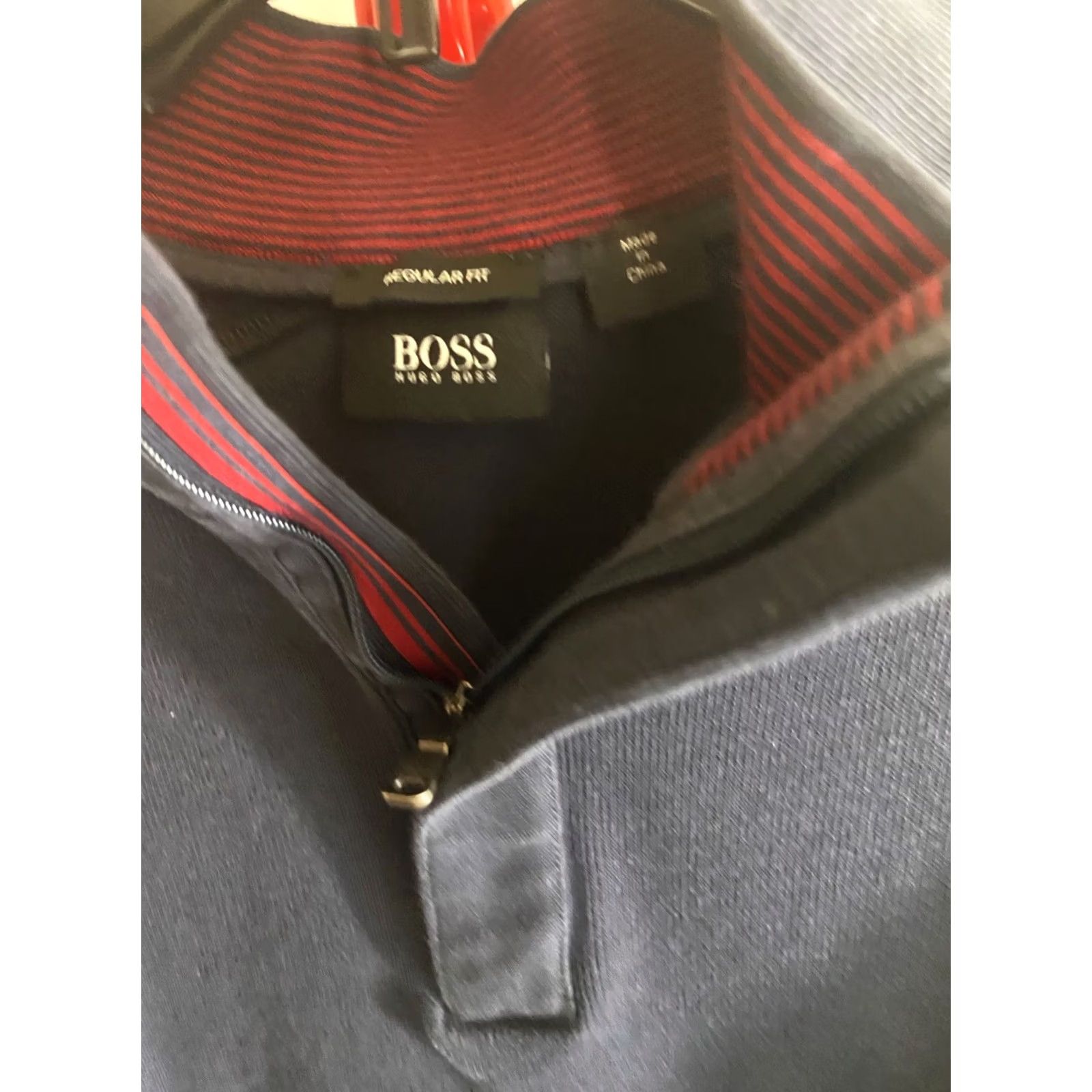 Hugo Boss Hugo Boss Navy Blue Zippered Sweater Shirt Large L Mens Size US L / EU 52-54 / 3 - 6 Thumbnail