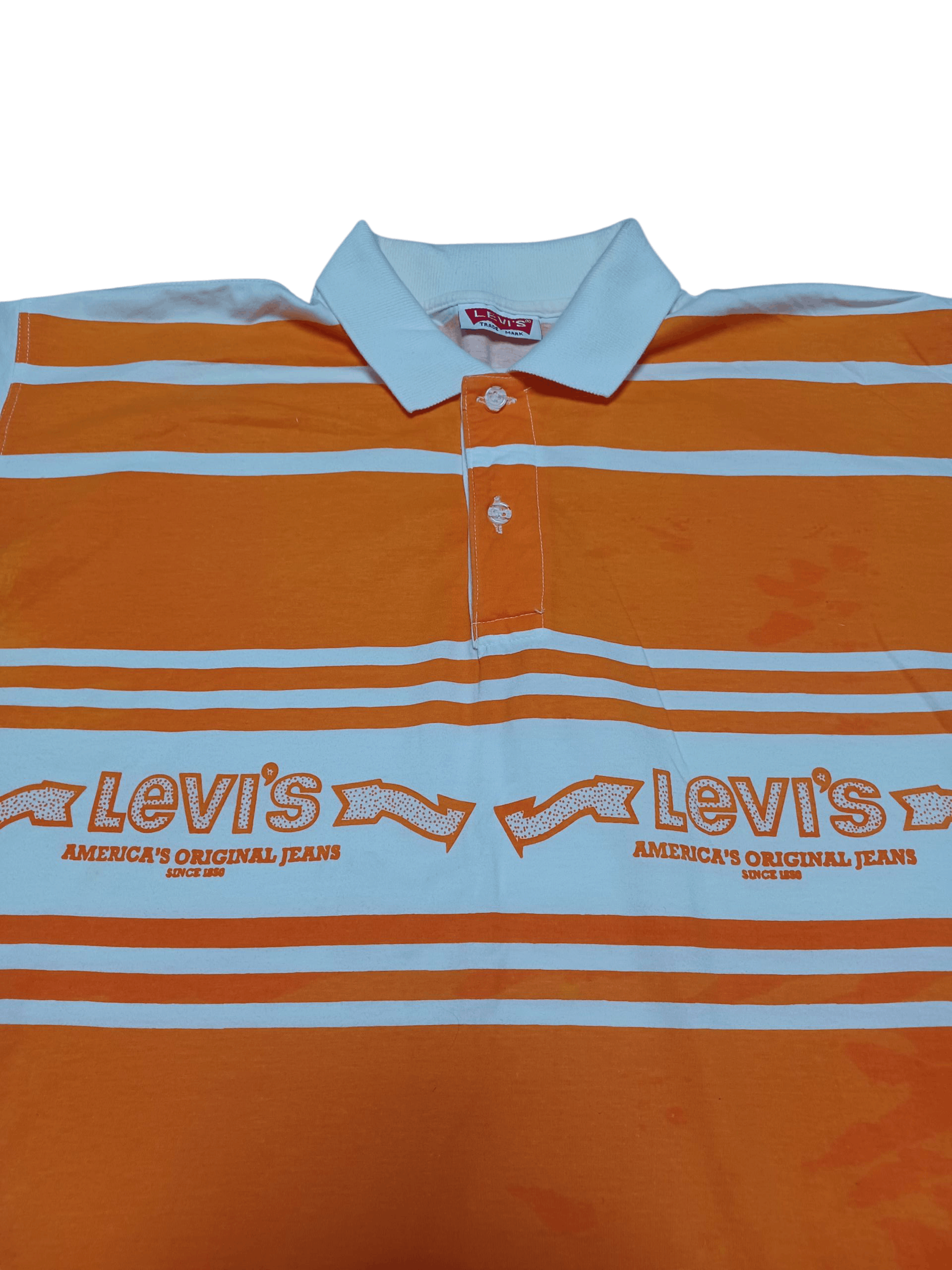 Levi's Vintage Clothing LEVIS VINTAGE 80S 90S BIGLOGO MADE IN USA POLO SHIRT Size US L / EU 52-54 / 3 - 2 Thumbnail