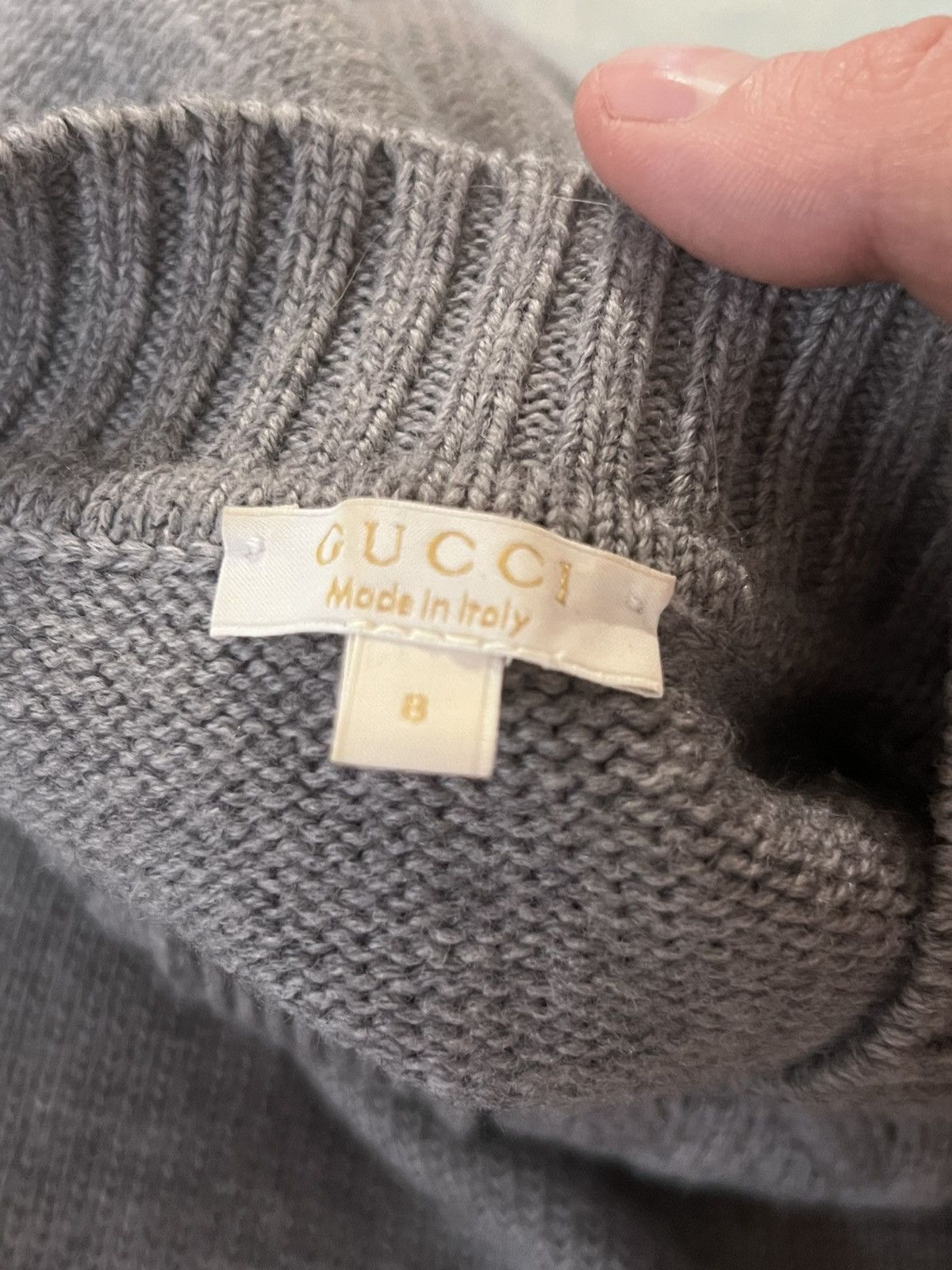 Vintage GUCCI 100% Wool Gray Knit Short Sleeve Cardigan Sweater Sz 8 Size S / US 4 / IT 40 - 6 Thumbnail