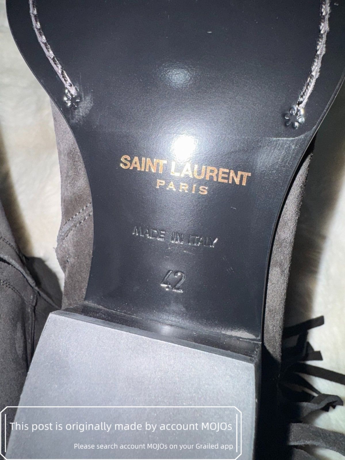 Saint Laurent Paris Sz 42 Saint Laurent Paris Lukas 40 Zip Frin Boots mojos1635 Size US 9 / EU 42 - 6 Thumbnail
