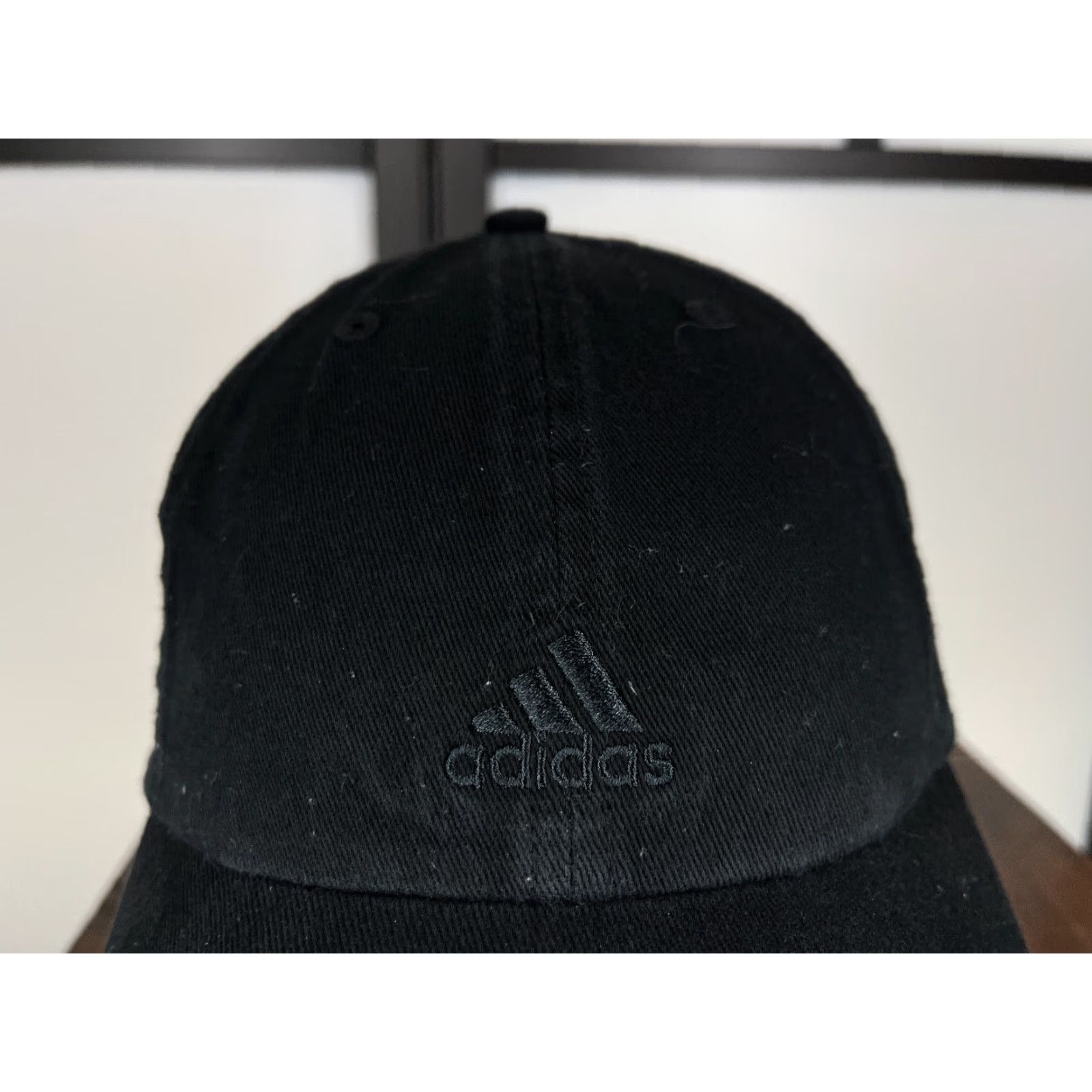 Adidas Adidas Hat Cap Strap Back Adult One Size Black Logo 100% Cotton Aeroready Twill Size ONE SIZE - 2 Thumbnail