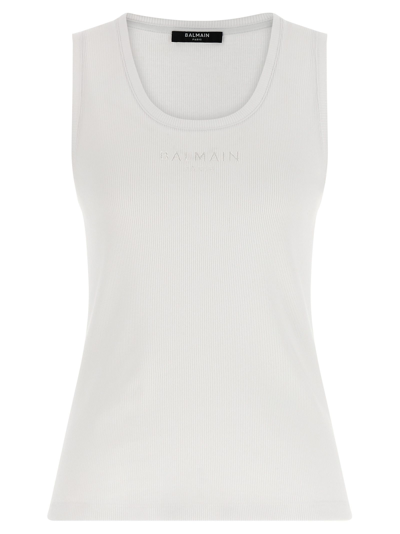 Balmain Logo embroidery tank top Size L / US 10 / IT 46 - 1 Thumbnail