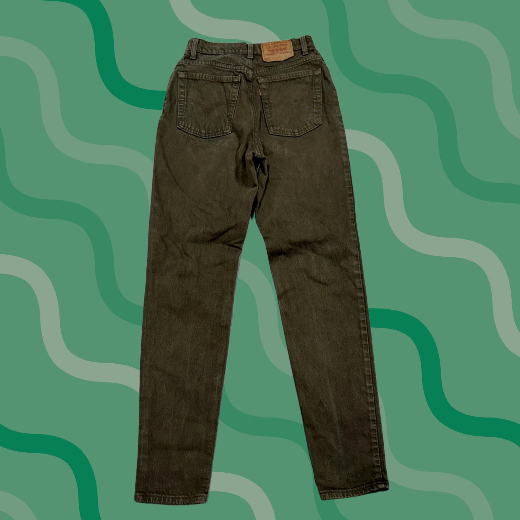 Levi's VINTAGE Levi's Jeans 512 Juniors 9 Long Green High Rise Slim Tapered 5-Pocket Denim USA 90s Womens Size 30" / US 8 / IT 44 - 1 Thumbnail