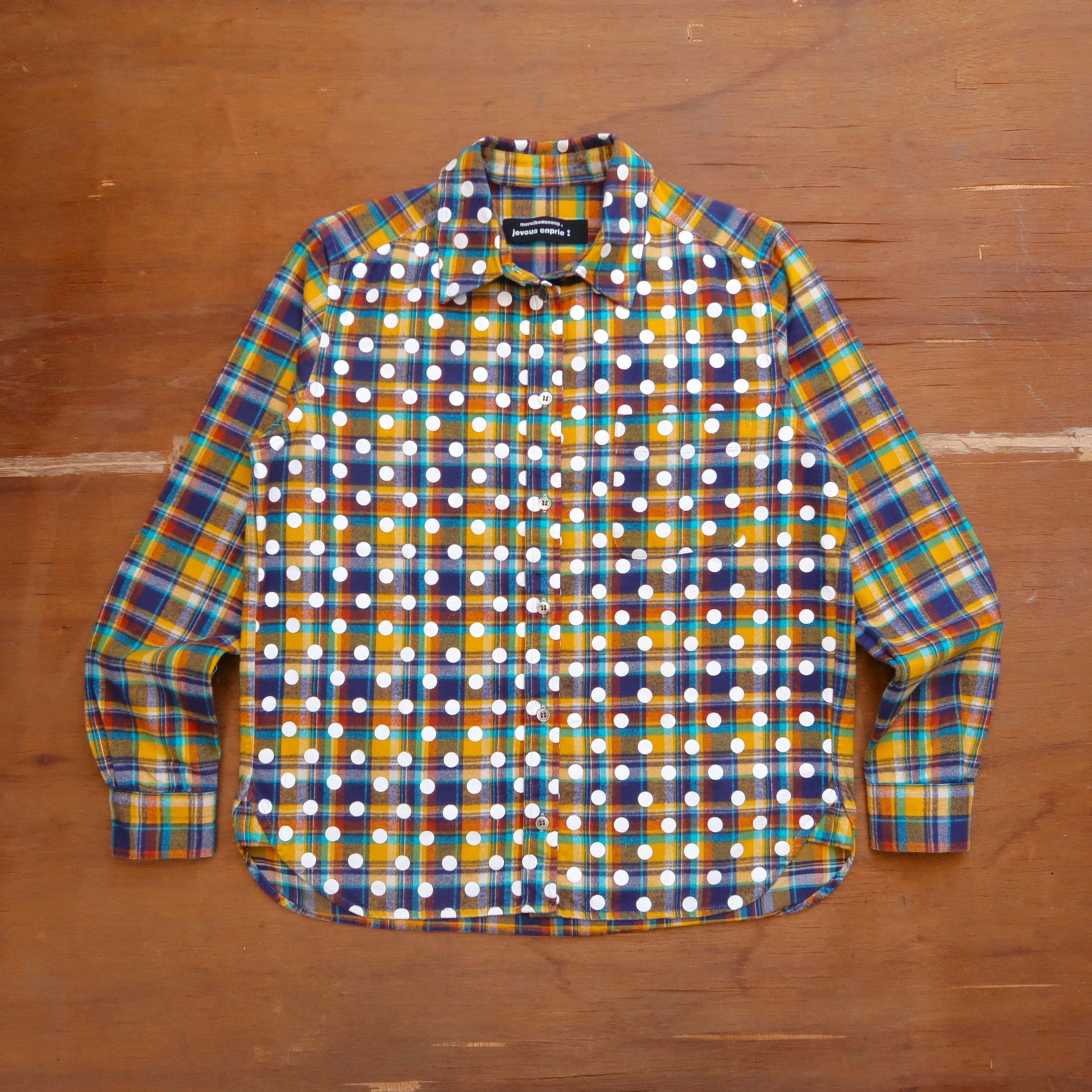 Issey Miyake Vintage Issey Miyake Mercibeaucoup Polka Dot Flannel Shirt Size US M / EU 48-50 / 2 - 1 Thumbnail