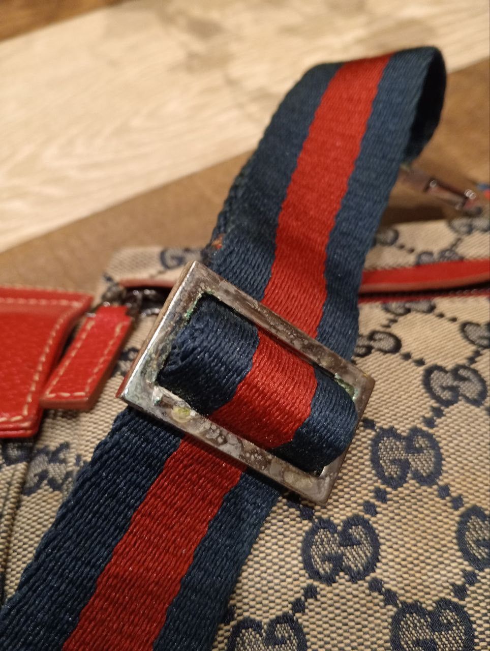 Gucci GUCCI GG CANVAS WEB DOUBLE POCKET BELT BAG Size ONE SIZE - 8 Thumbnail
