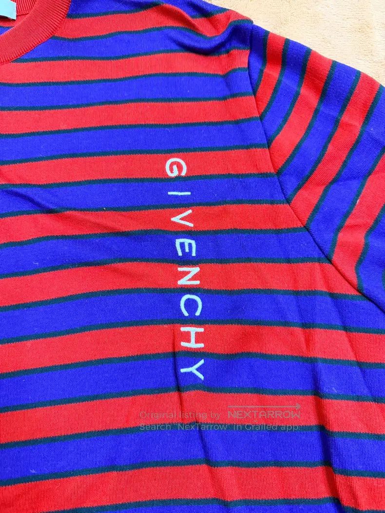 Givenchy Givenchy Red and Blue Striped Knit Sweater Size US XS / EU 42 / 0 - 2 Thumbnail