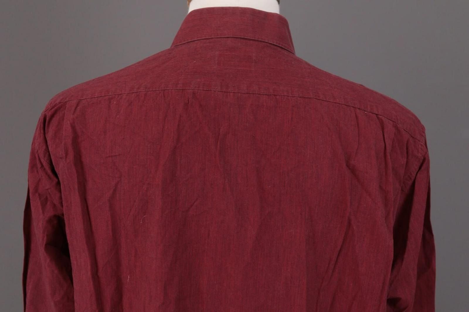 Paul Smith Vintage Paul Smith Burgundy Down Dress Shirt Size 43 Size US M / EU 48-50 / 2 - 10 Thumbnail