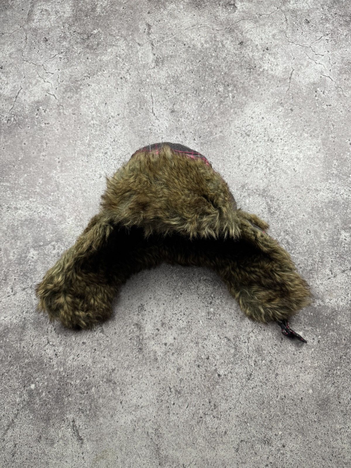 Japanese Brand Y2K pink camo Ushanka fur hat fuzzy vintage hype alt rare Size ONE SIZE - 2 Thumbnail