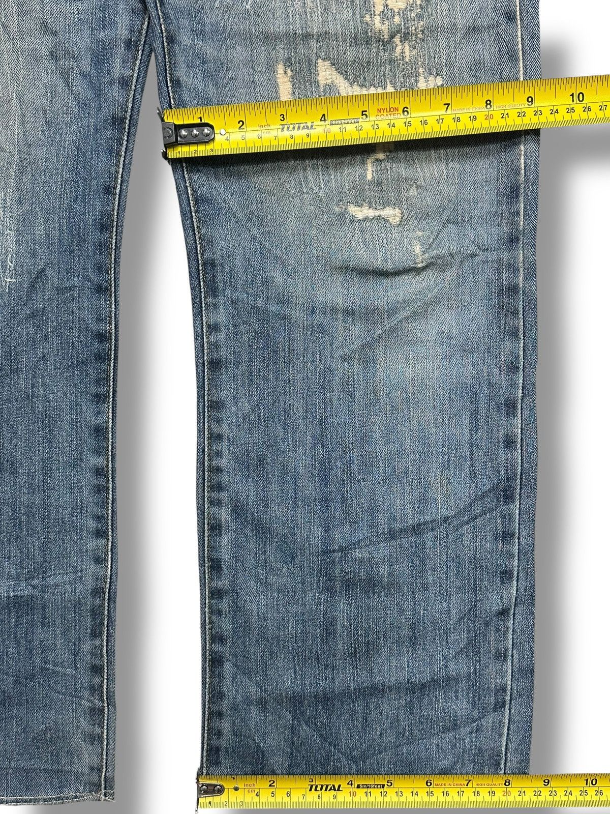 Edwin Vintage Edwin Straight Leg Japan Denim Distressed Light Wash Size US 32 / EU 48 - 20 Thumbnail