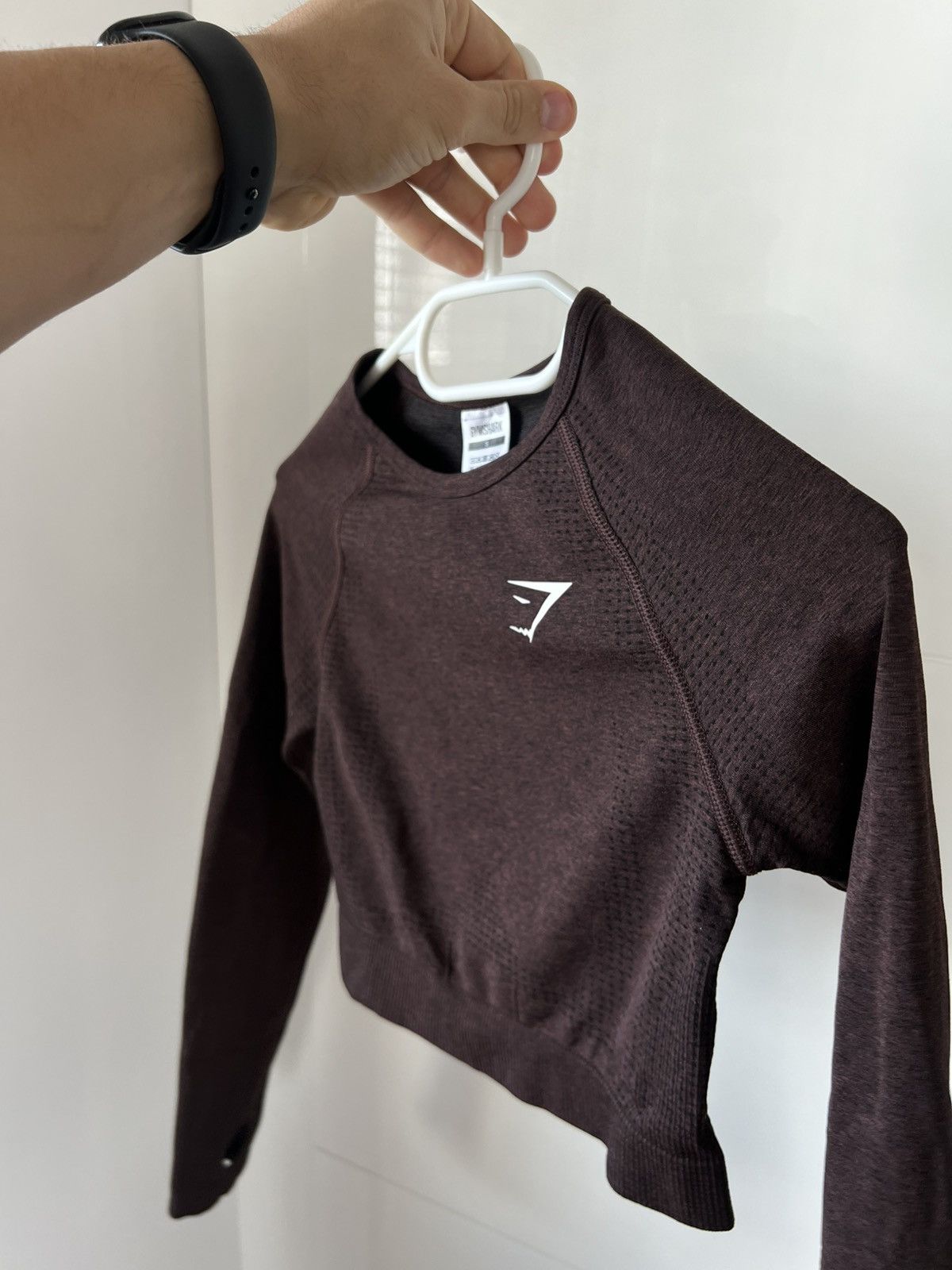 Gymshark ‼️Gymshark Womans Long Sleeve Onyx Straight Fit Gym Top‼️ Size S / US 4 / IT 40 - 6 Thumbnail