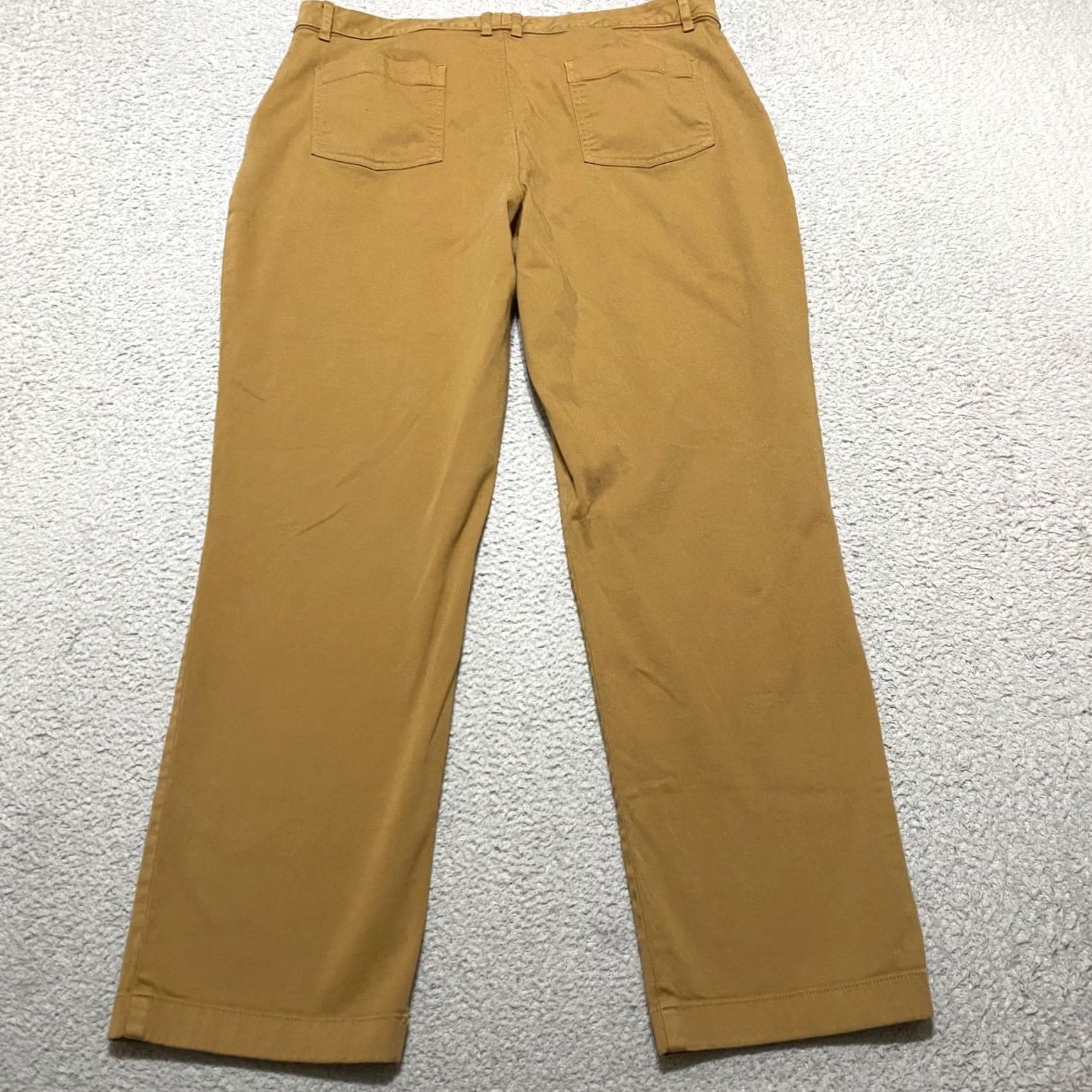 Vintage Garnet Hill Pants Beige Straight Chino High Rise Casual 14 Womens Regular Inseam 27 (No N/A) Size 24" / US 00 / IT 34 - 2 Thumbnail