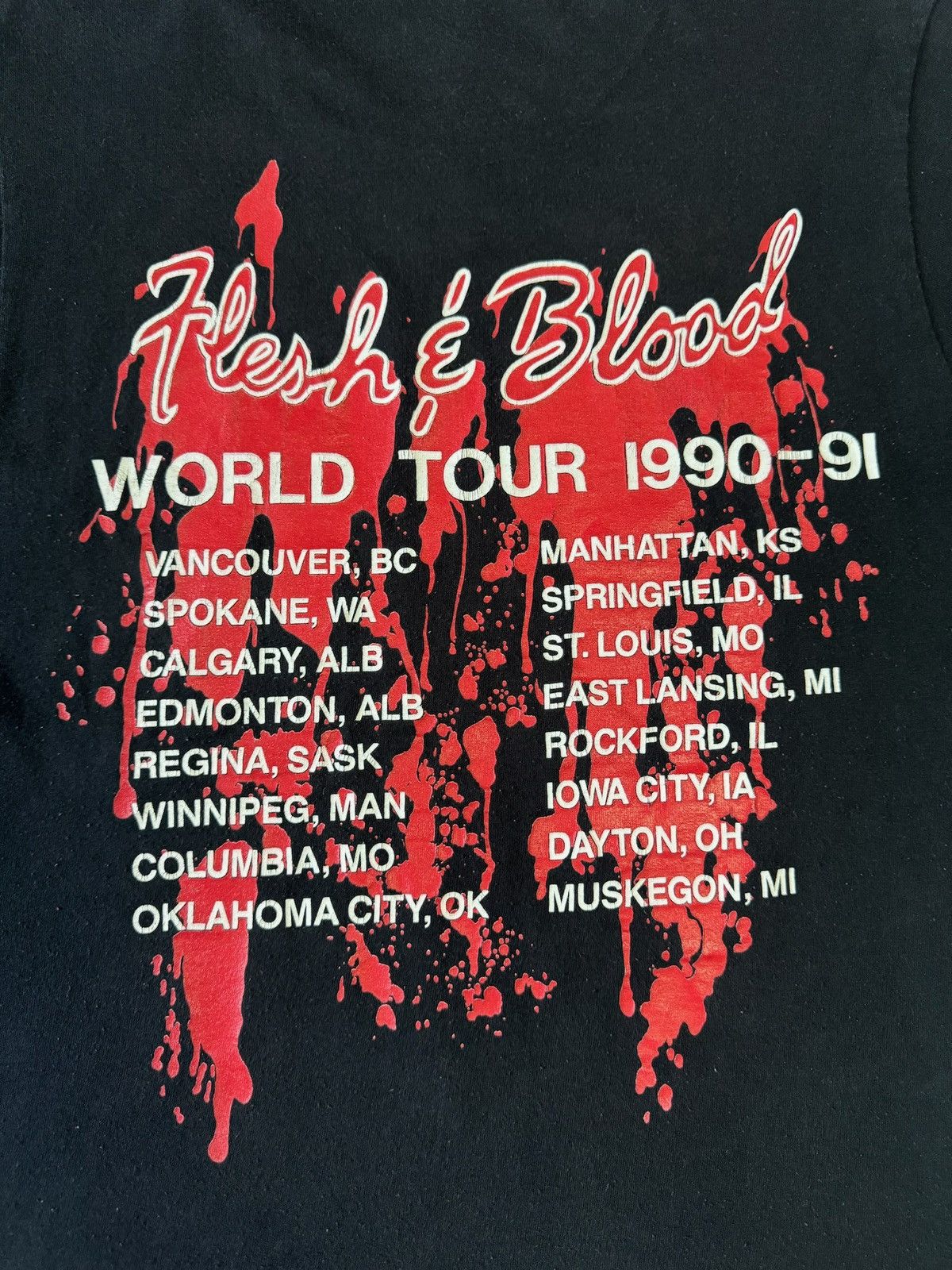 Vintage 1990-1991 POISON FRESH AND BLOOD WORLD TOUR PROMO L SIZE Size US L / EU 52-54 / 3 - 13 Thumbnail