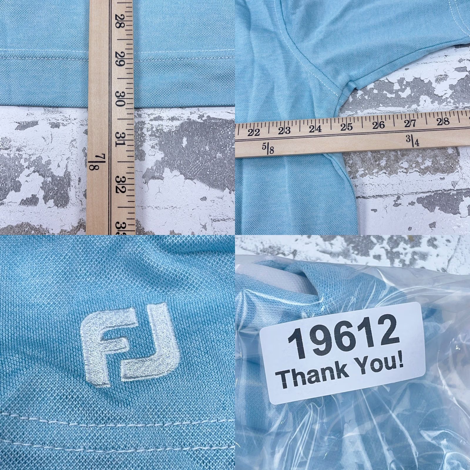 Footjoy Foot Joy Polo Shirt Men XL Light Blue Performance Golf Flat Pocket Stretch Size US XL / EU 56 / 4 - 8 Thumbnail