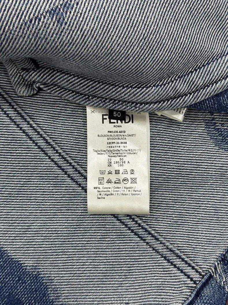 Fendi Fendi Bleached Denim Jacket - Blue Size US M / EU 48-50 / 2 - 7 Thumbnail