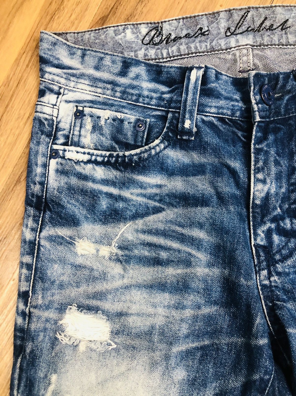 Black Label A.V.H. Company BLACK LABEL Distressed Jeans (38) Size US 31 - 7 Thumbnail
