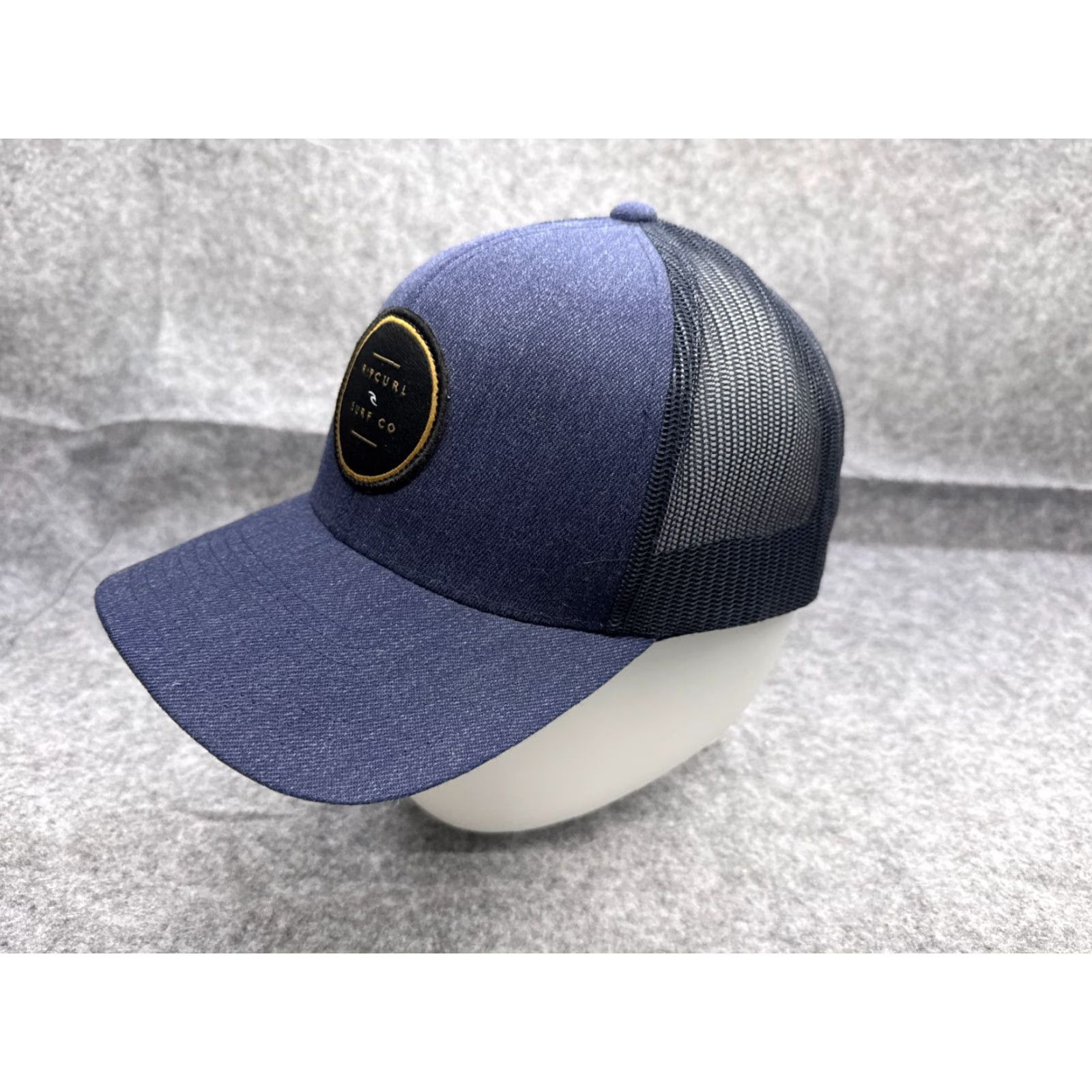Rip Curl RIP CURL Hat Cap Snap Back Adult Blue Denim Look Trucker Polyester Wool Blend Size ONE SIZE - 3 Thumbnail