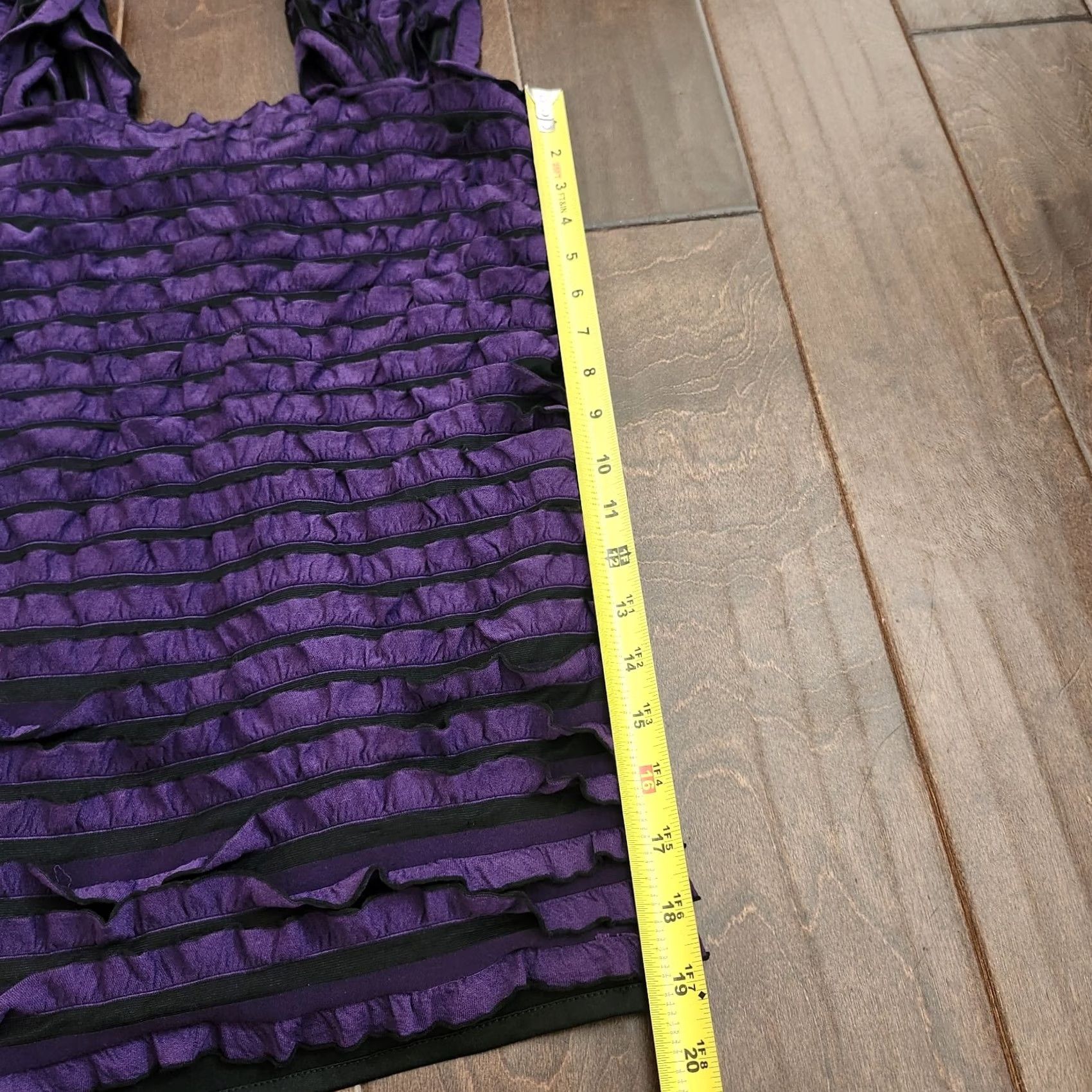 Vintage Max Studio Blouse Sleeveless Purple Ruffle Top Small Women's Pullover Casual, Travel, Party, Business Short Sleeve? Size S / US 4 / IT 40 - 6 Thumbnail