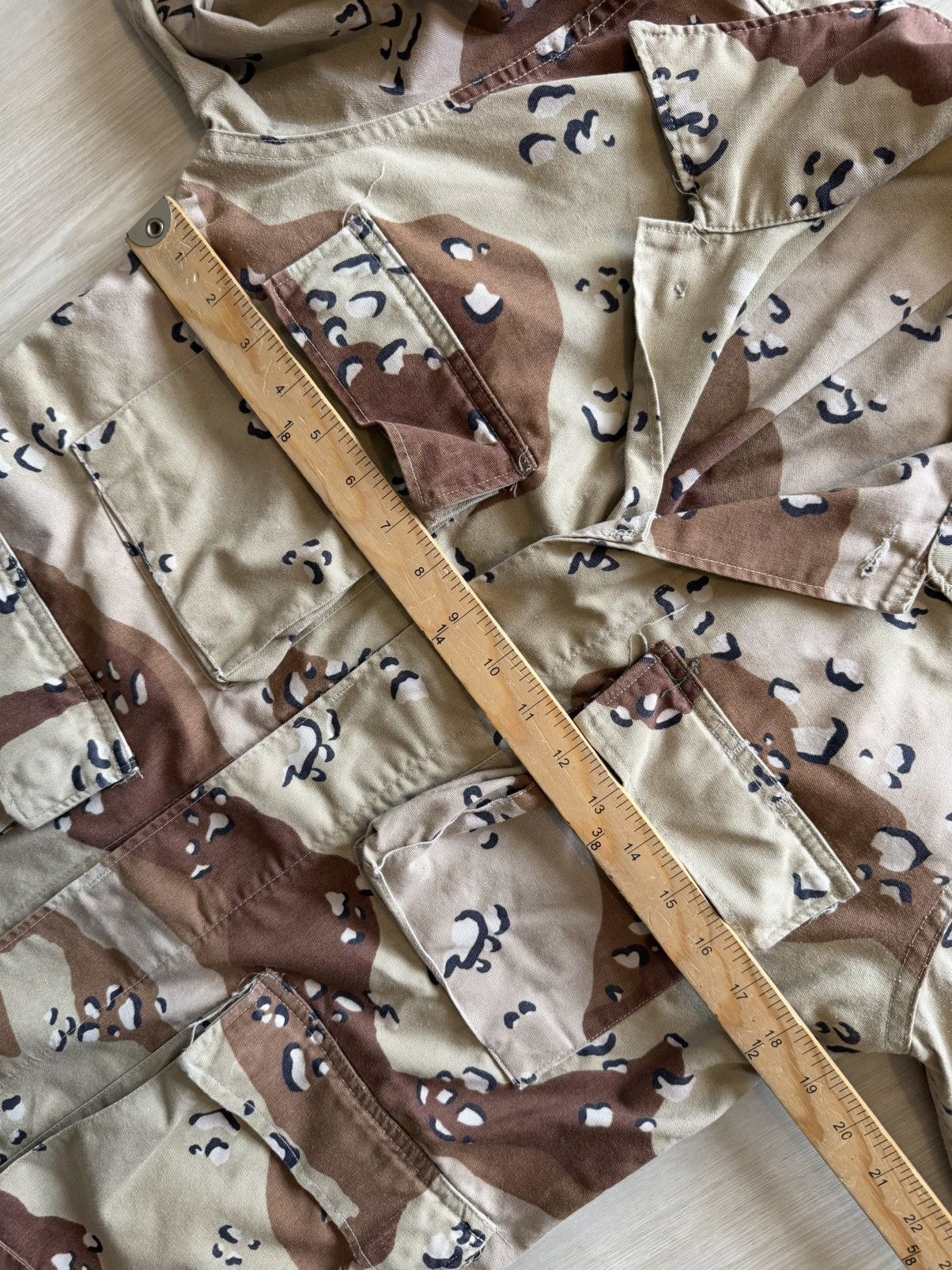 Vintage Vtg Military Field Jacket Chocolate Chip Camo Combat Sz S Size US S / EU 44-46 / 1 - 4 Thumbnail