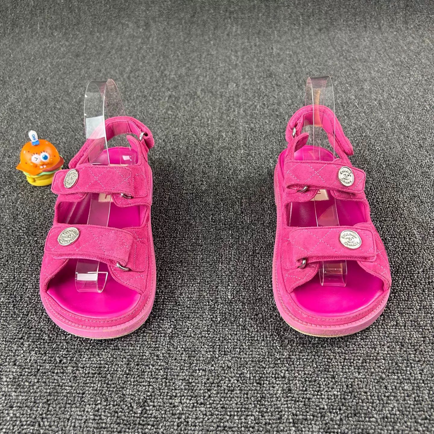 Chanel Chanel Women's Pink CC Logo Sandals Size 38 Size US 7.5 / IT 37.5 - 2 Thumbnail