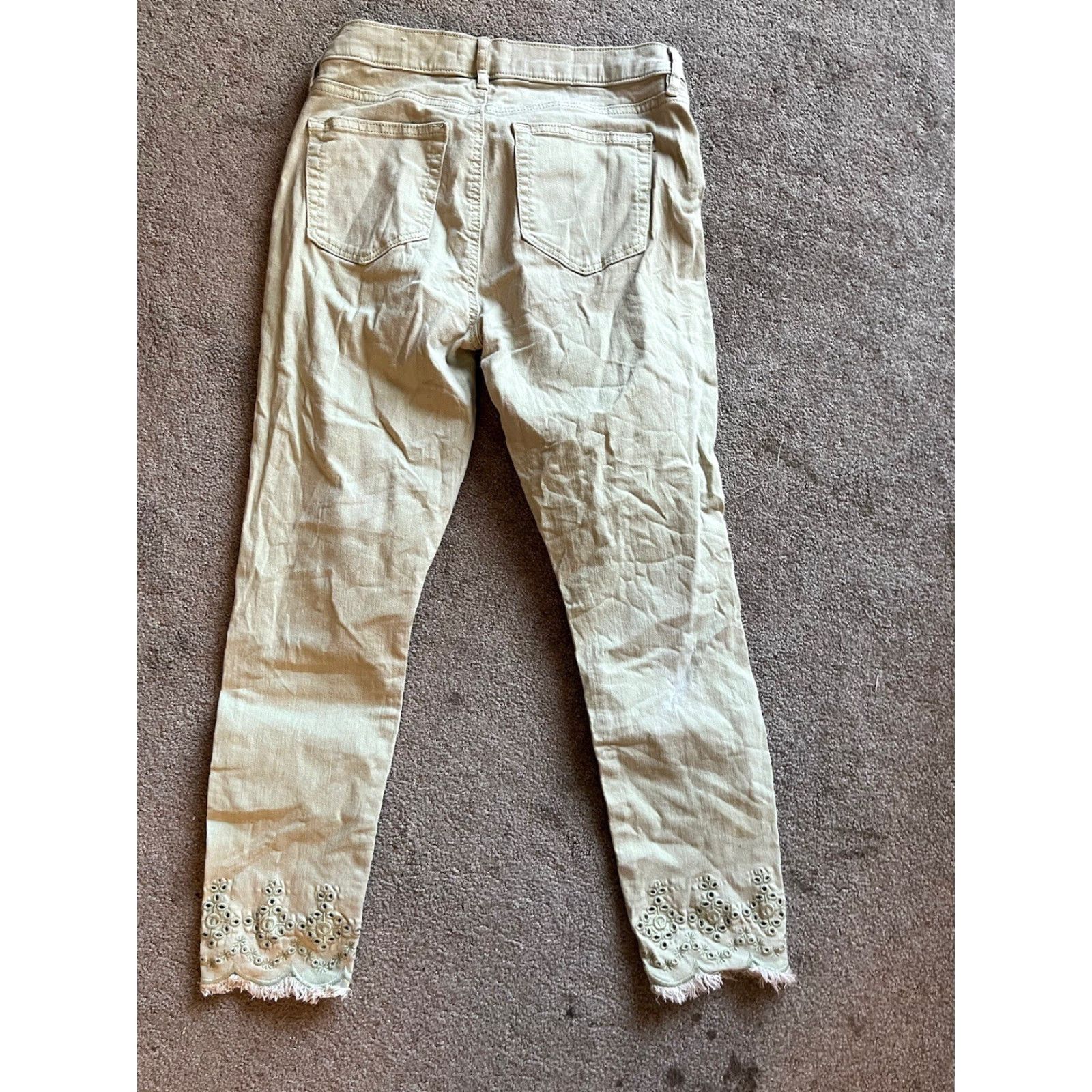 Loft LOFT Green Skinny Crop Jeans Sz 27/4 Women 5-Pocket Denim Stretch Casual Size 27" / US 4 / IT 40 - 4 Thumbnail