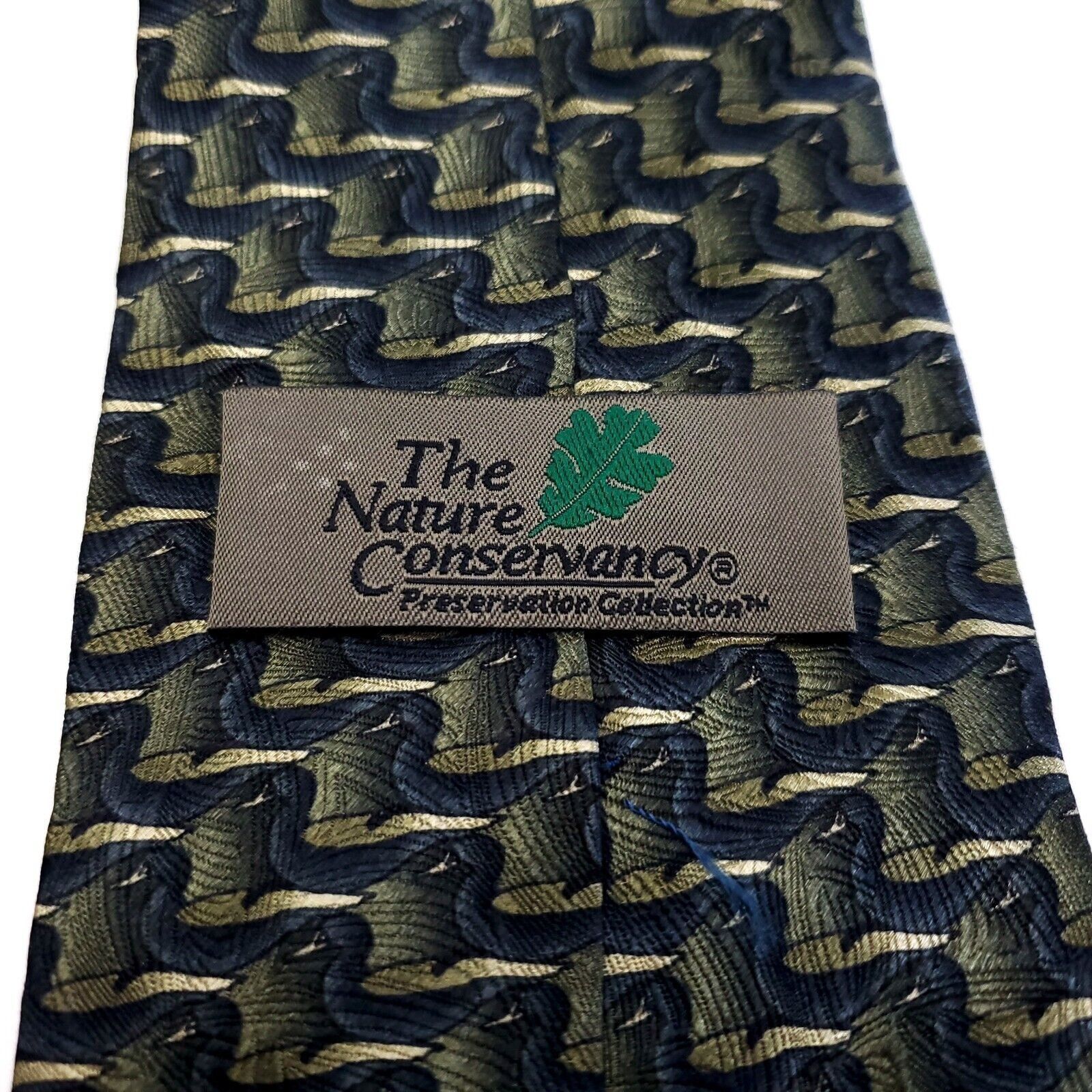 Vintage The Nature Conservacy Galapogos Pintail Green Geometric Wide Size ONE SIZE - 3 Thumbnail