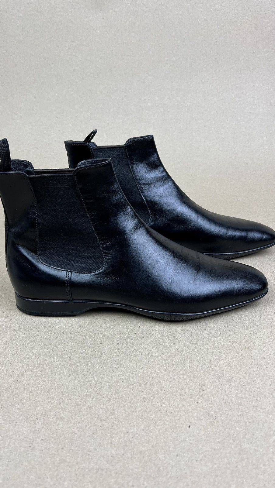 Prada PRADA Boots Chelsea Leather Shoes Red Tab Black Men's Size US 7 / EU 40 - 3 Thumbnail