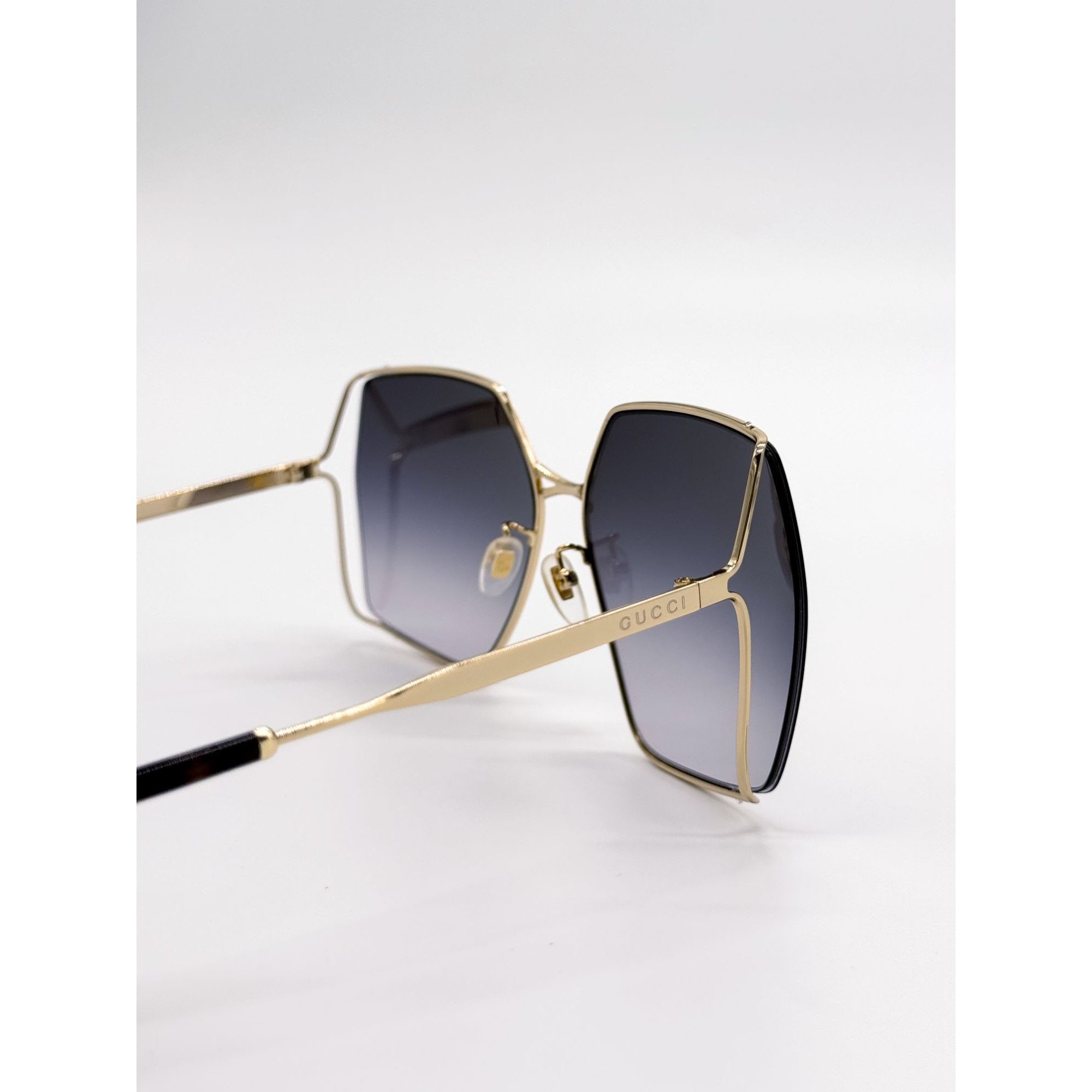 Gucci NEW GUCCI SUNGLASSES GG0817S 001 GOLD/GRAY SQUARE WOMEN Size ONE SIZE - 8 Thumbnail