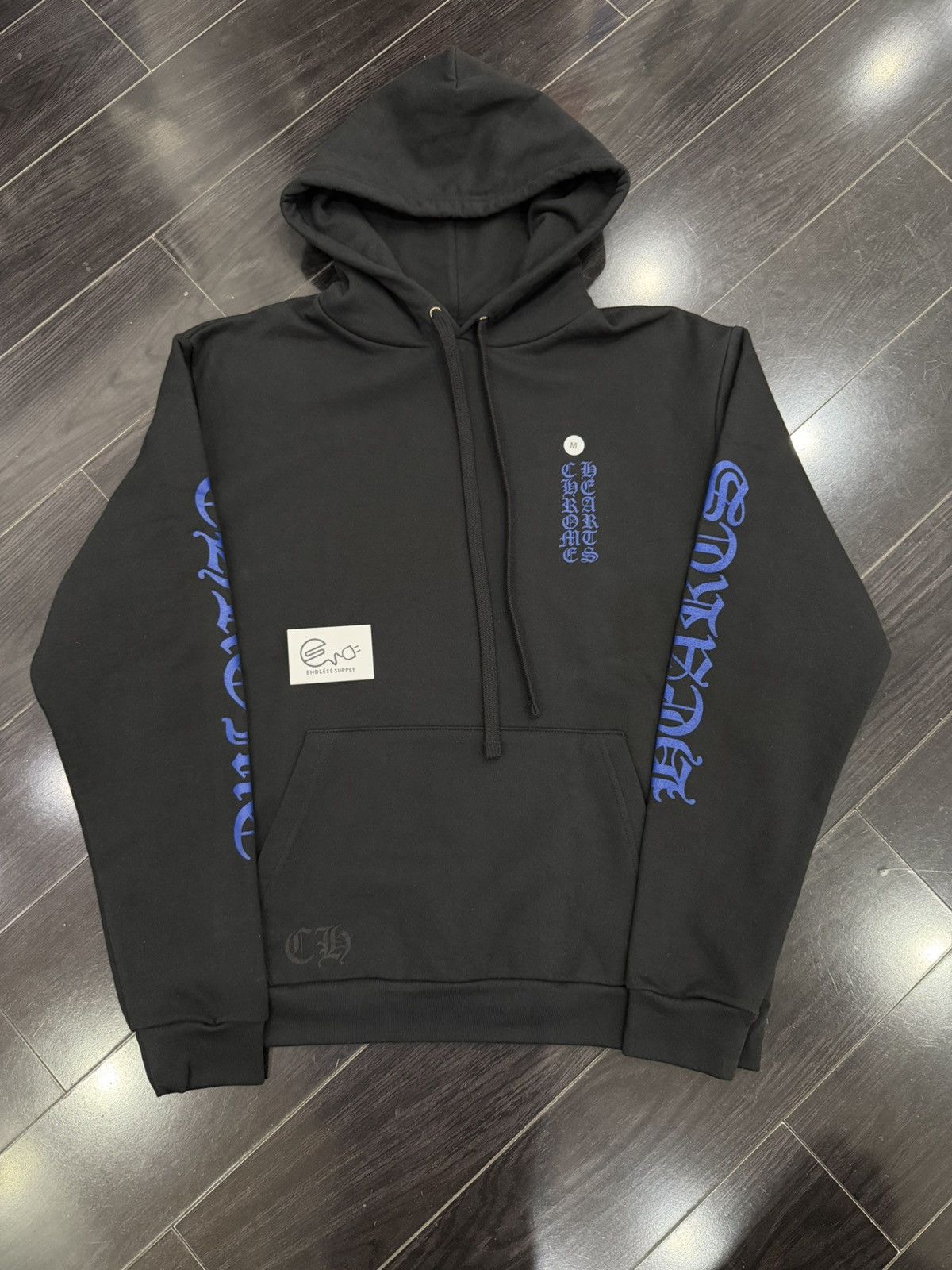 Chrome Hearts Chrome Hearts Vertical Logo Hoodie Black/Blue Size US M / EU 48-50 / 2 - 1 Thumbnail