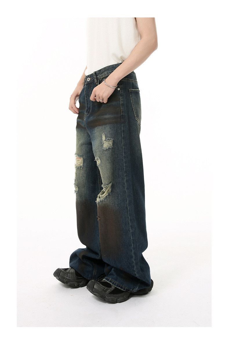 Japanese Brand × Jean American high street cool distressed straight jeans Size US 32 / EU 48 - 4 Thumbnail