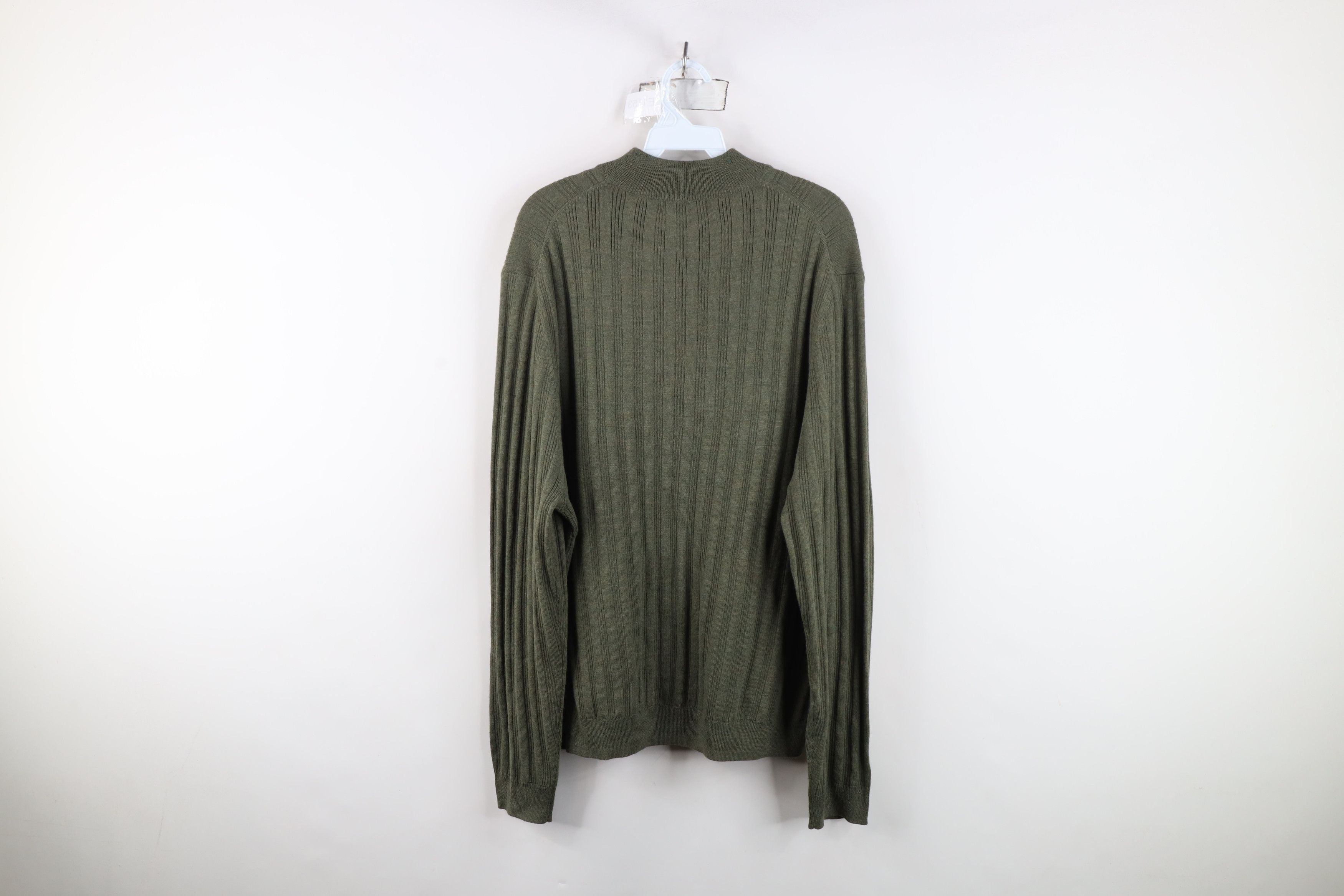 Vintage Vintage 90s Streetwear Ribbed Knit Mock Neck Sweater Size US L / EU 52-54 / 3 - 8 Thumbnail