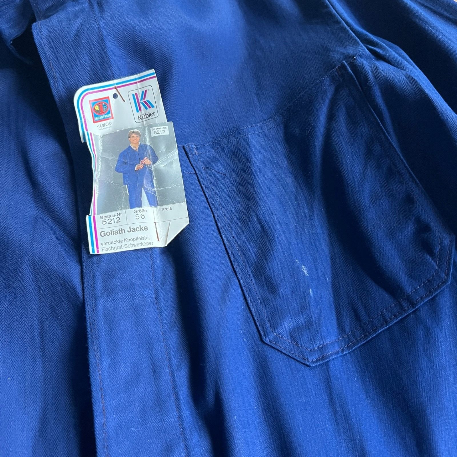 Vintage Vintage French Workwear Sanfor Chore Utility Jacket 9754AC Size US L / EU 52-54 / 3 - 7 Thumbnail