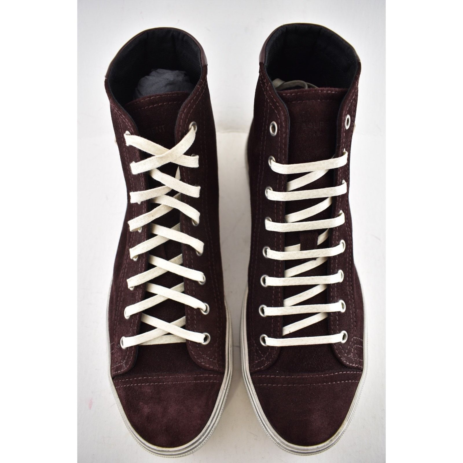 Yves Saint Laurent Saint Laurent Mens Bedford Barolo Red High Top Sneaker 44 11 Size US 11 / EU 44 - 8 Thumbnail