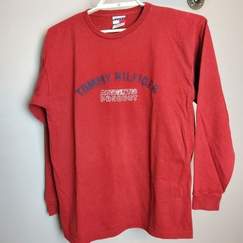 Tommy Hilfiger Tommy Hilfiger Jeans Red Long Sleeve T-Shirt Size US M / EU 48-50 / 2 - 1 Thumbnail