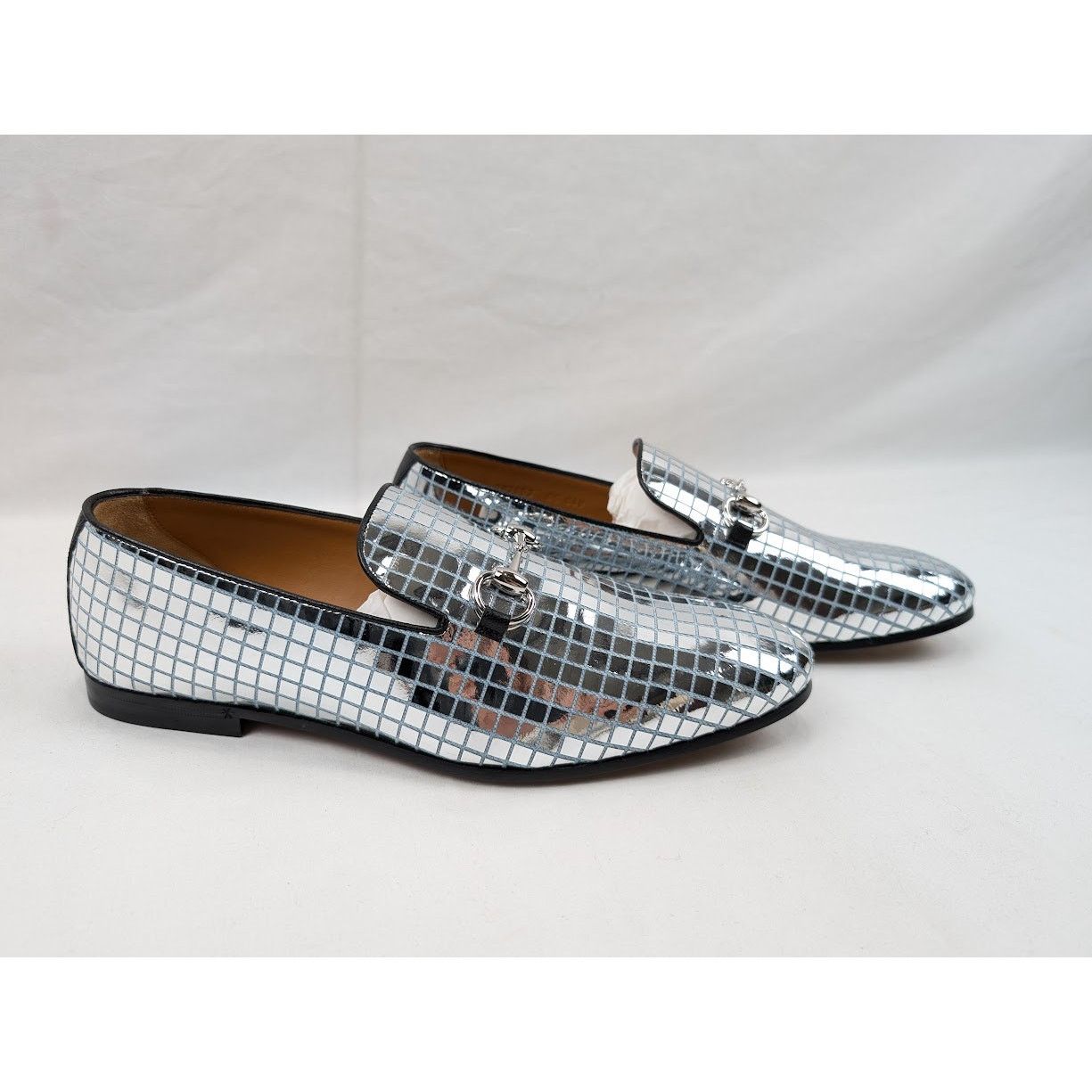 Gucci o1rshd1 Crispy Loafers in Silver Size US 9 / EU 42 - 12 Thumbnail