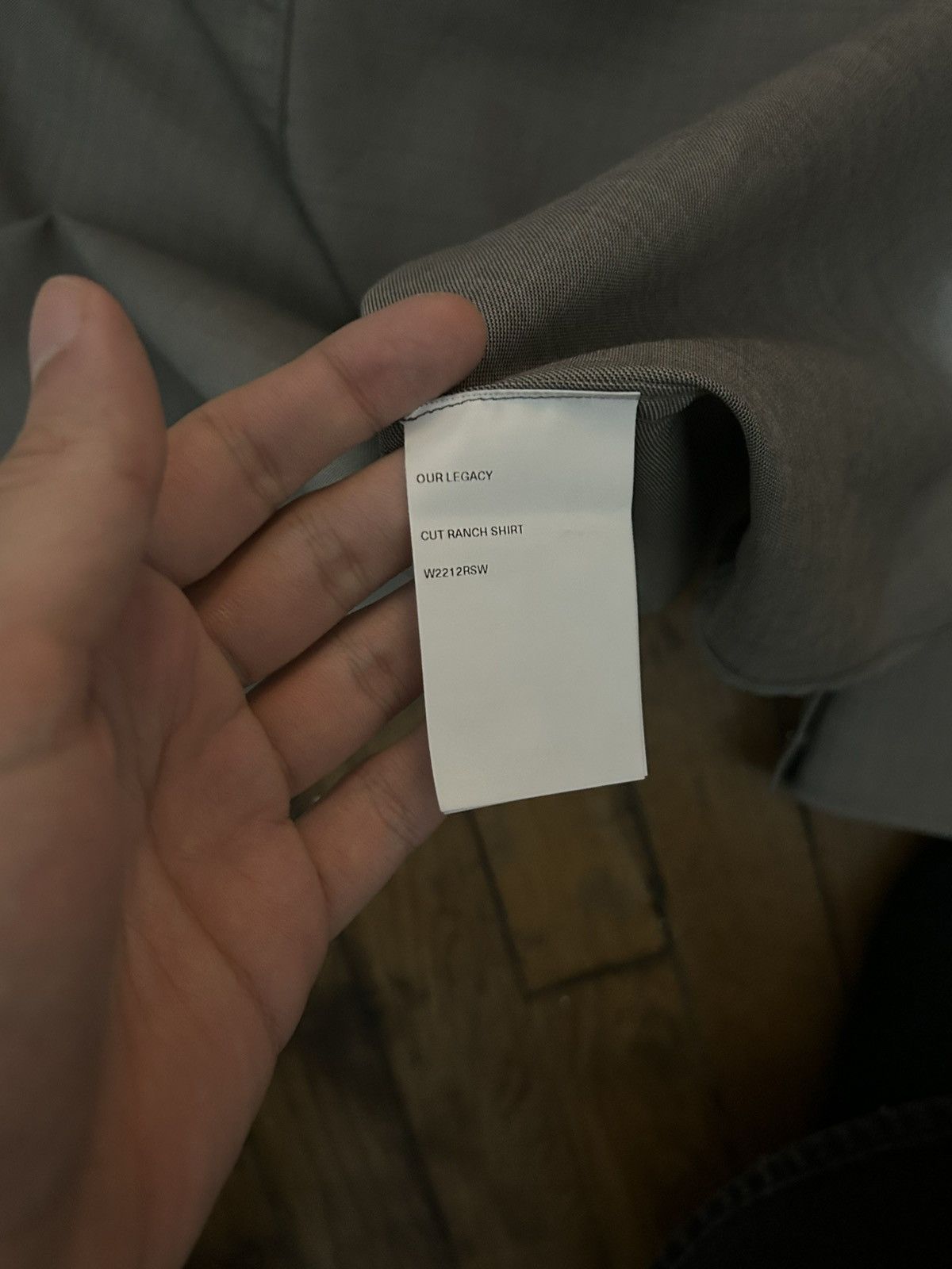 Our Legacy Cut ranch shirt stone wool Size US S / EU 44-46 / 1 - 10 Thumbnail