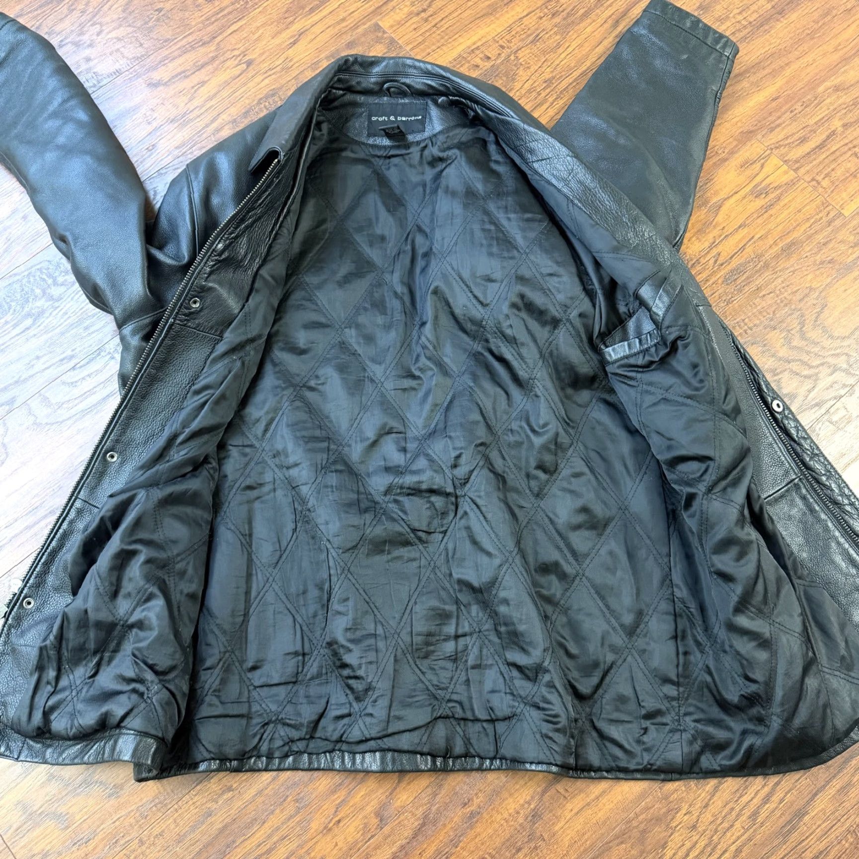 Croft & Barrow Croft & Barrow Jacket Mens L Black Leather Full Zip Pockets Lined Insulated Size US L / EU 52-54 / 3 - 2 Thumbnail