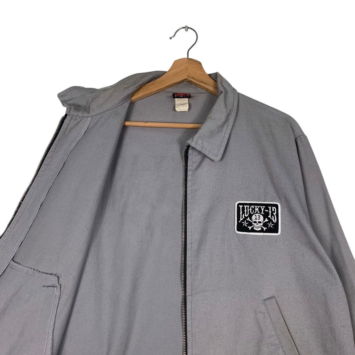 Vintage LUCKY 13 Crossbones Skull Logo Jacket #1269-C57 Size US M / EU 48-50 / 2 - 10 Thumbnail
