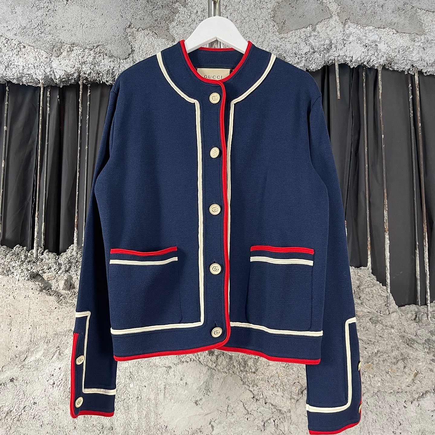 Gucci Gucci Cotton Silk Contrast Trim Cardigan Size XS Size XS / US 0-2 / IT 36-38 - 1 Thumbnail
