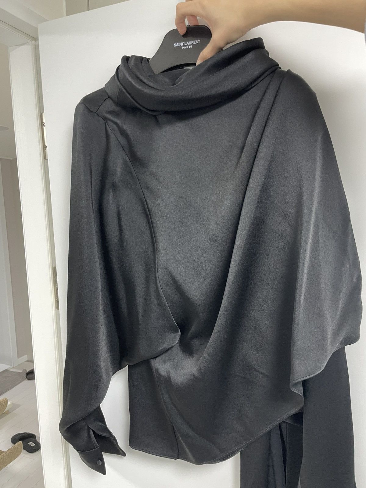 Saint Laurent Paris Saint laurent aw23 drape satin shirts top Size US M / EU 48-50 / 2 - 3 Thumbnail
