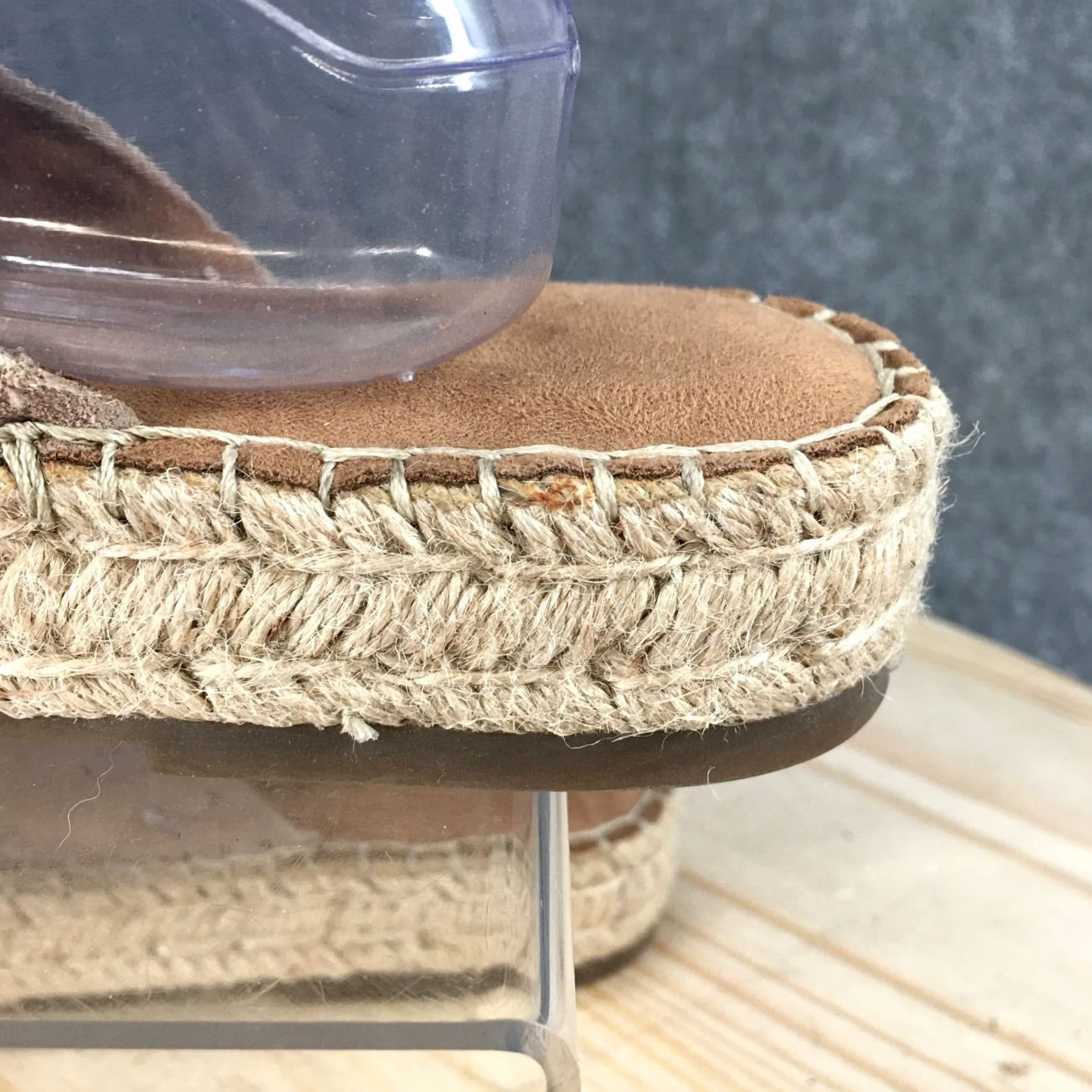 Vintage Aerosoles Sandals Womens 10 Casual Slip On Cross Strap Slide Espadrille Brown Size US 10 / IT 40 - 6 Thumbnail