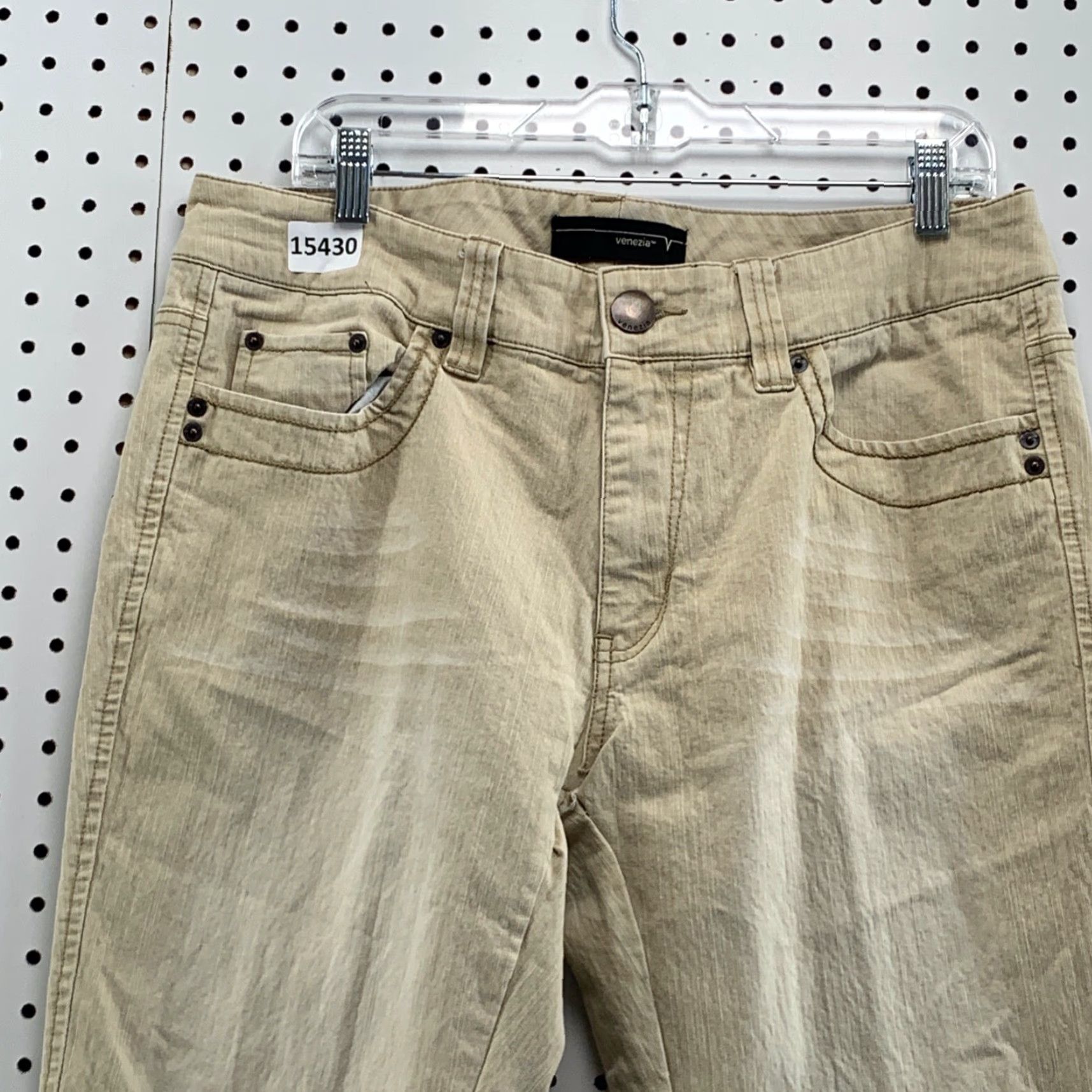 Vintage Venezia Womens Beige Jeans Size 18 Average High Rise Pants 35 X 30" Inseam - Venezia - Jeans - Women - Beige - High Rise - 30 - 18 - 35 X 30" - Womens Size 30" / US 8 / IT 44 - 3 Thumbnail