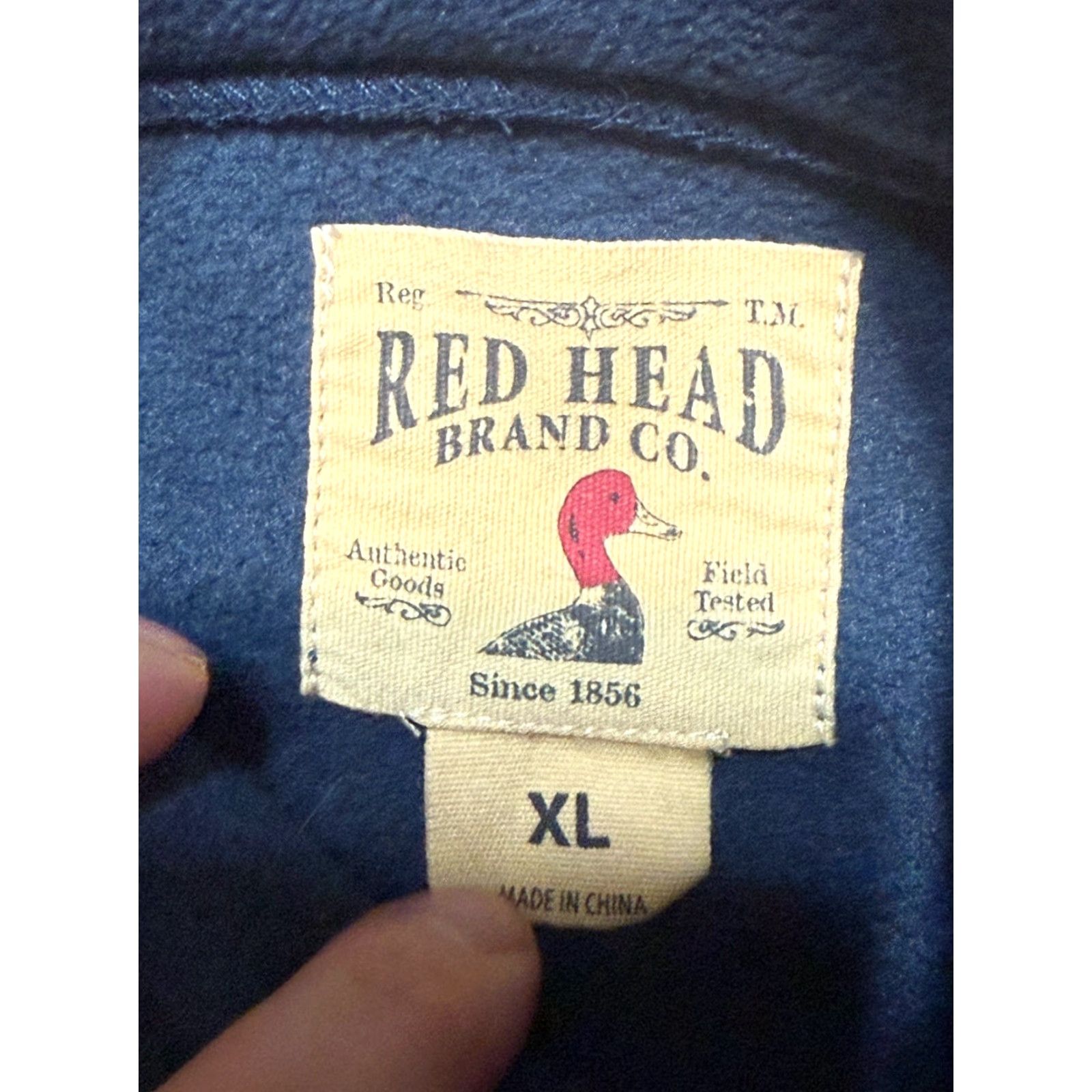 Vintage Red Head Brand Co. Sweater Men's Size XL Blue Quarter Zipper Pullover Size US XL / EU 56 / 4 - 5 Thumbnail