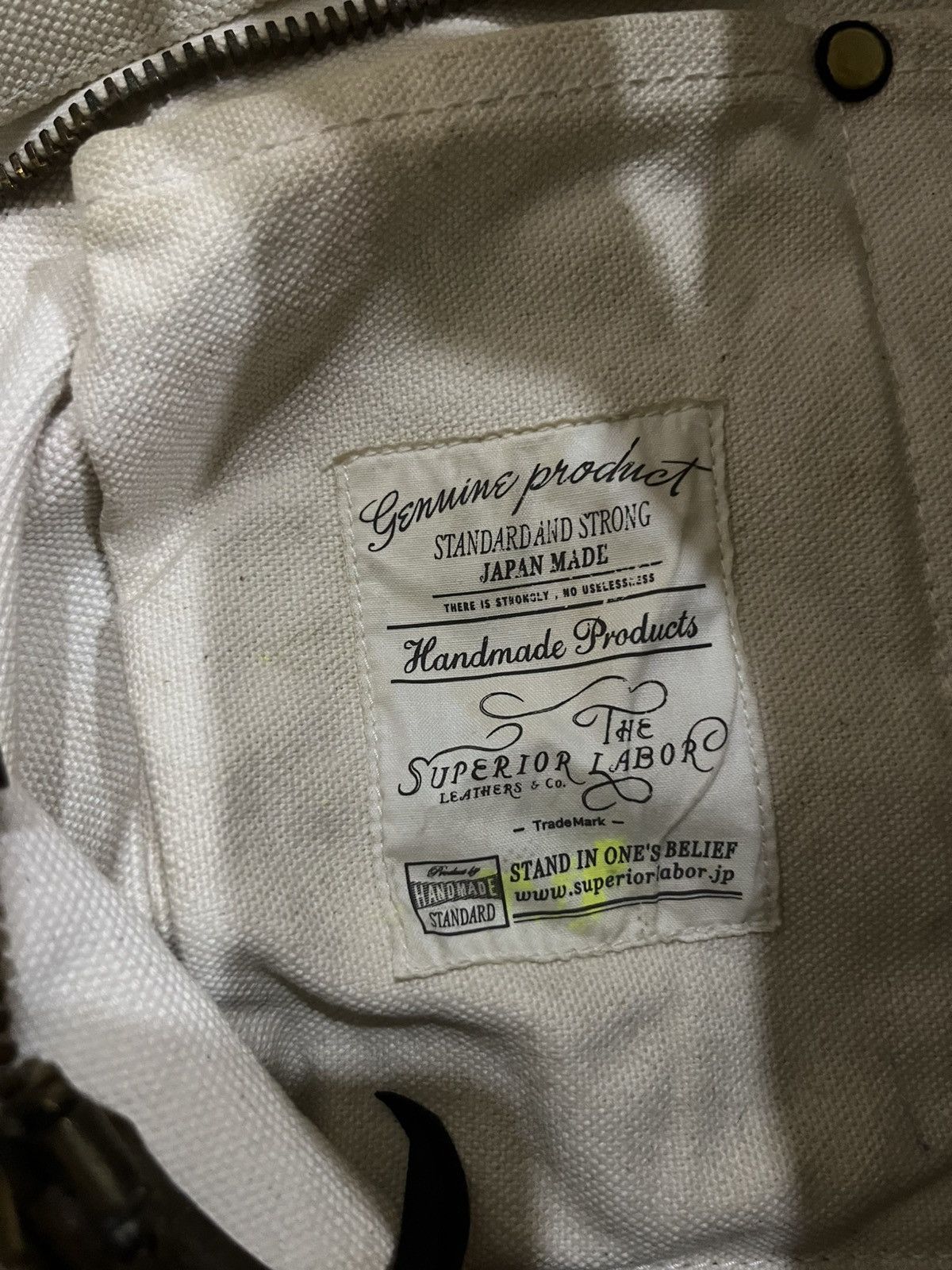 Japanese Brand vintage THE SUPERIOR LABOUR JPN CANVAS LEATHER SHOULDER BAG Size ONE SIZE - 9 Thumbnail