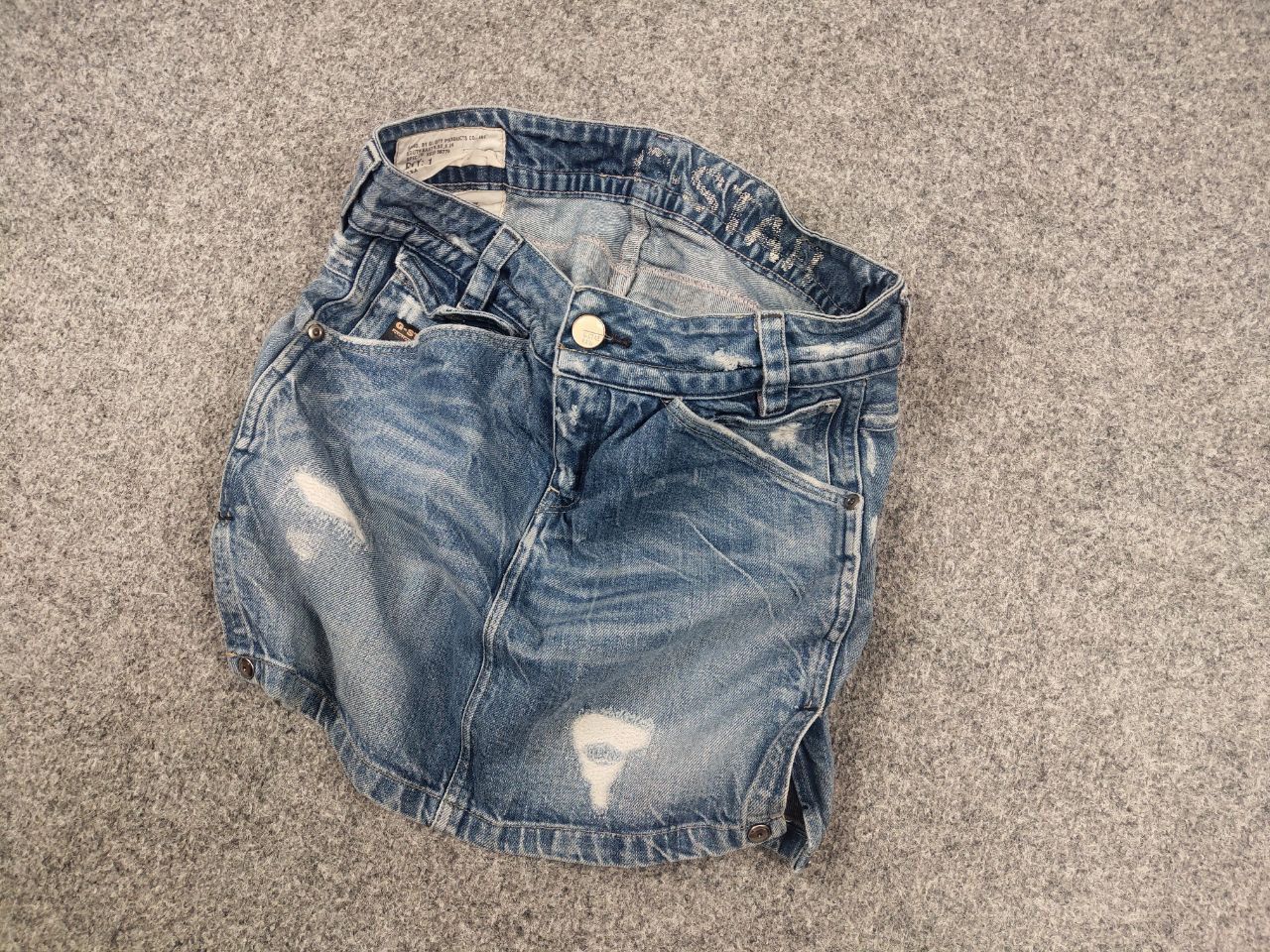 G-Star G-Star Raw Vintage Y2K Style Distressed Exper Mini Skirt Size 29" - 2 Thumbnail