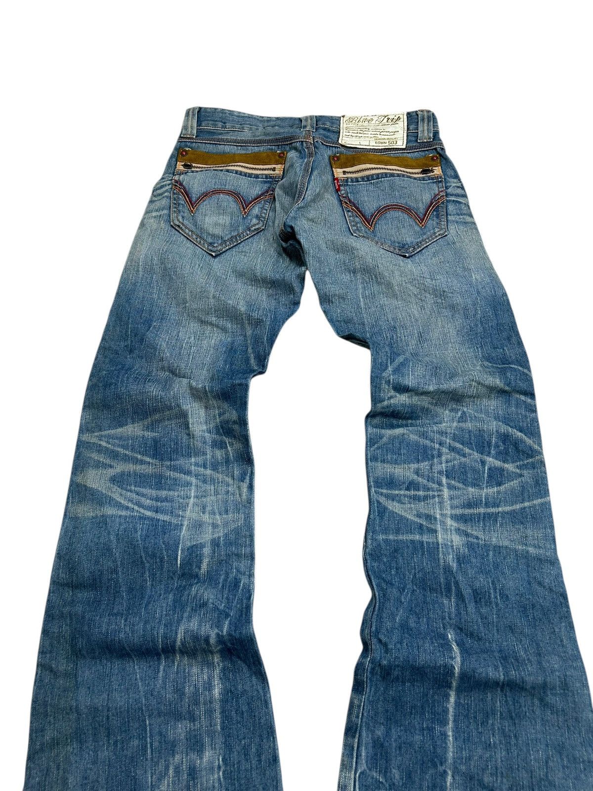 Edwin Vintage Edwin 503 Flare Blue Way Washed Light Blue Jean Size US 30 / EU 46 - 2 Thumbnail