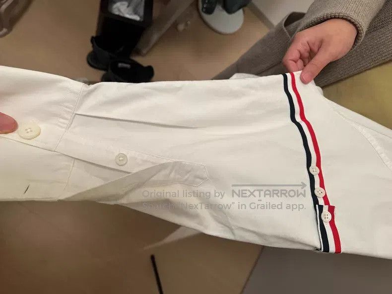 Thom Browne Thom Browne White Long Sleeve Shirt Size US M / EU 48-50 / 2 - 7 Thumbnail